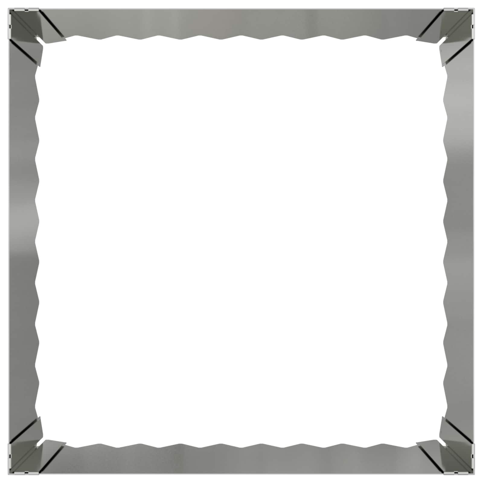 Vejo kraštas 4 pcs 60 x 60 x 35 cm Plienas Sidabrinė