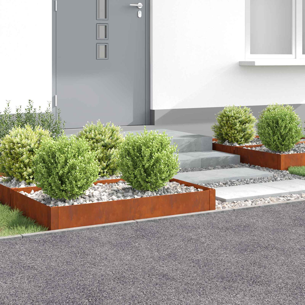 Vejo kraštas 4 pcs 100 x 60 x 20 cm Plienas Rūdijanti
