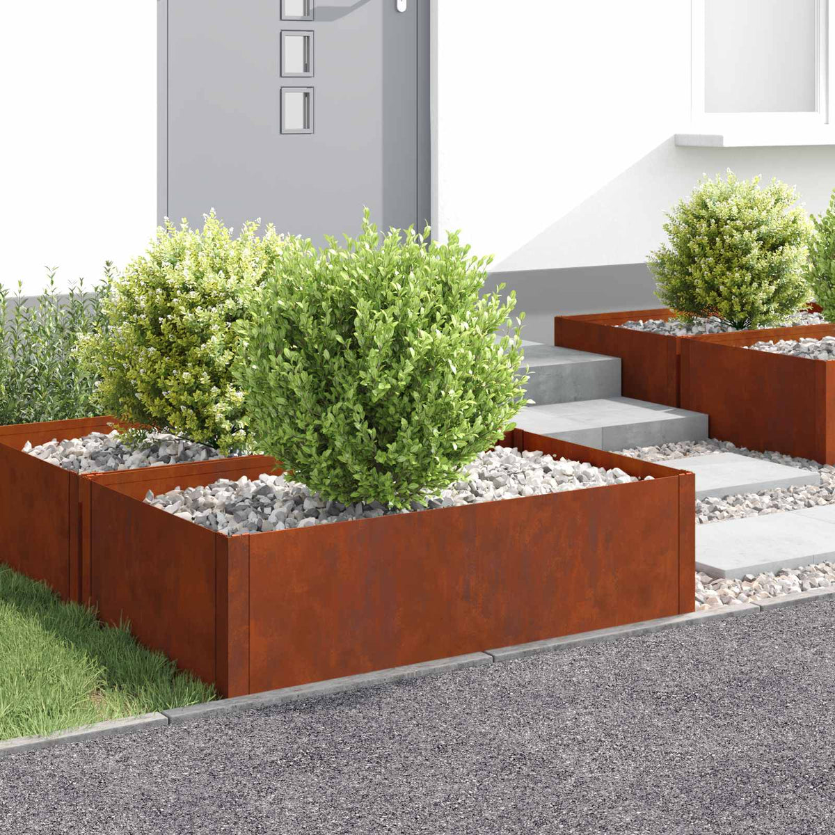 Vejo kraštas 4 pcs 100 x 60 x 35 cm Plienas Rūdijanti