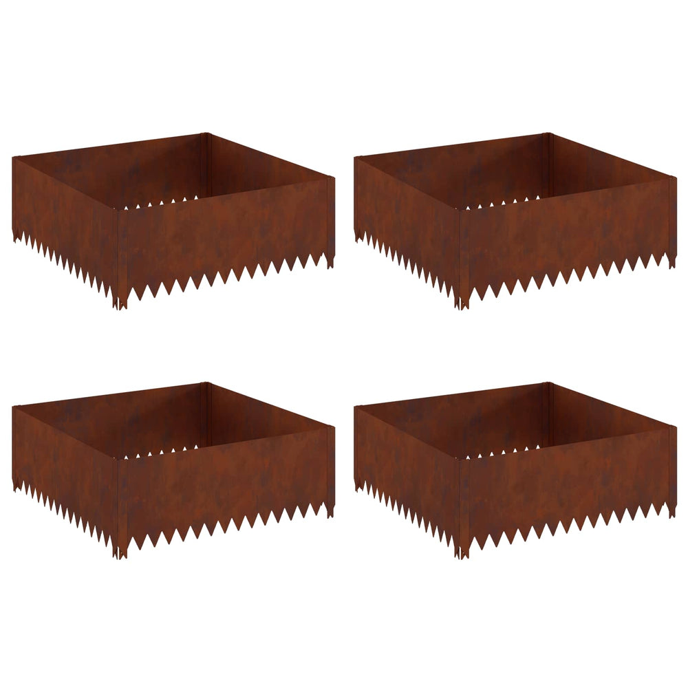 Vejo kraštas 4 pcs 100 x 100 x 35 cm Plienas Rūdijanti