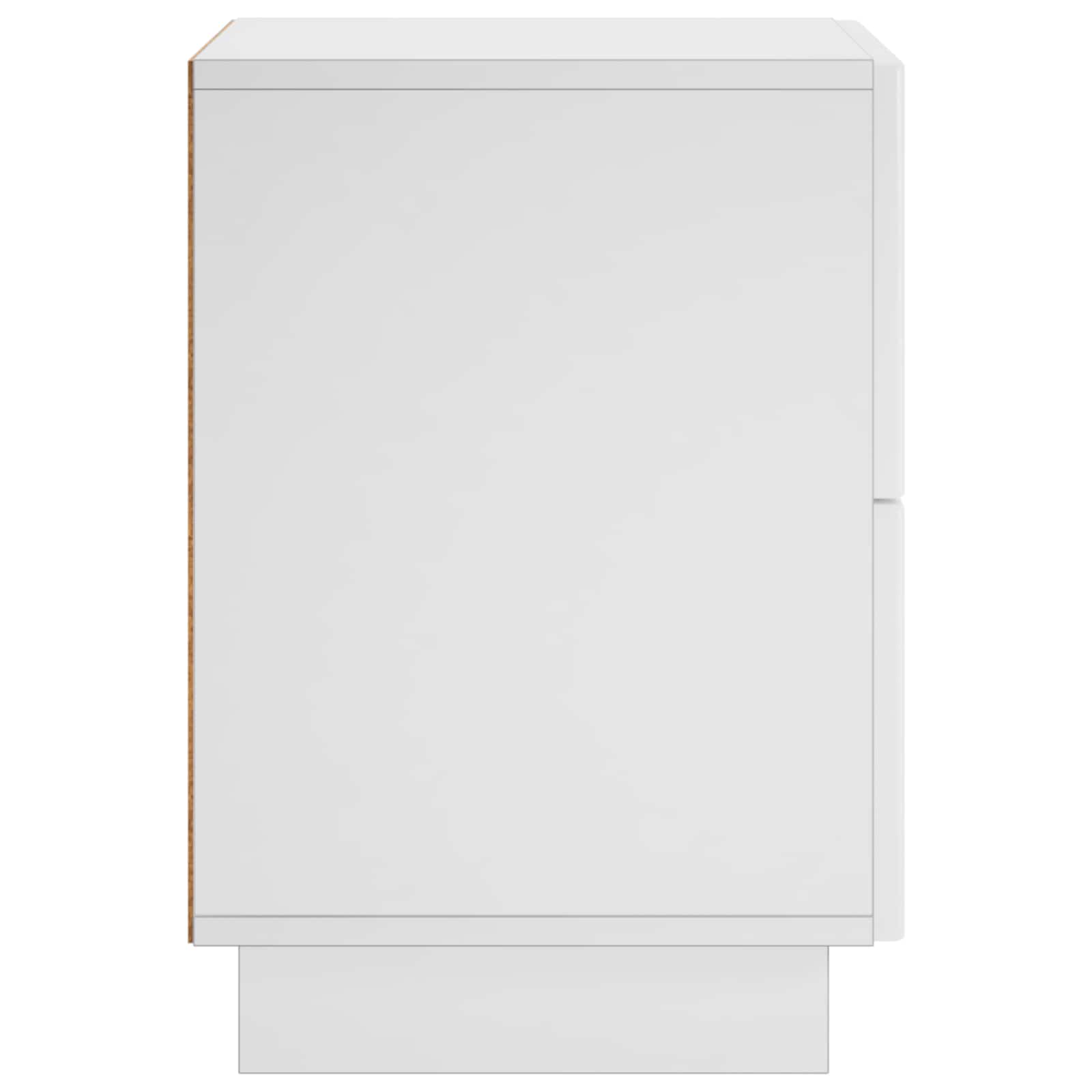 Šalia lovos spintelė 2 vnt. Balta 33,5 x 34,5 x 50 cm