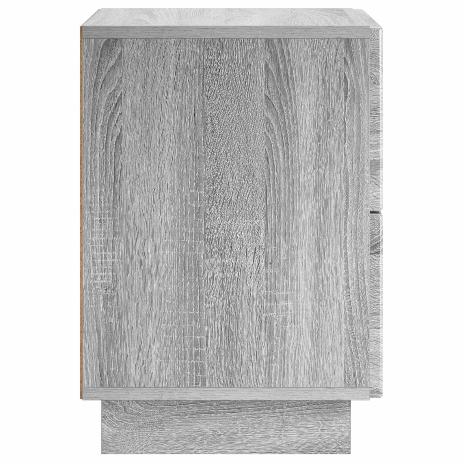 Šalia lovos spintelė 2 vnt. Pilka Sonoma 33,5 x 34,5 x 50 cm
