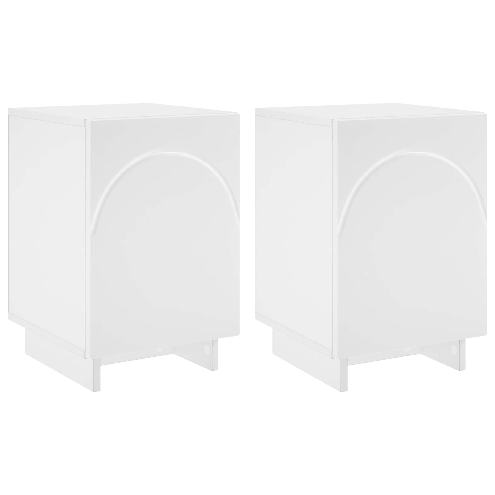 Šalia lovos spintelė 2 pcs Balta 33,5 x 34,5 x 50 cm