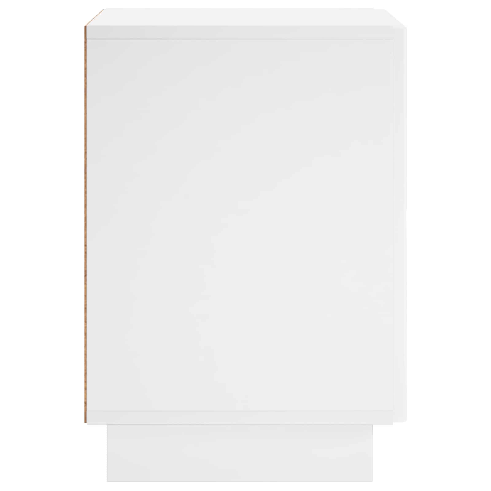 Šalia lovos spintelė 2 pcs Balta 33,5 x 34,5 x 50 cm