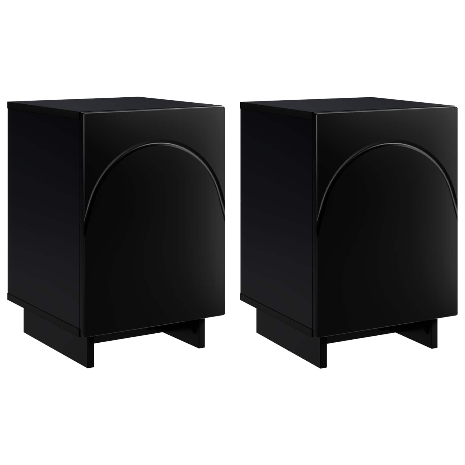 Šalia lovos spintelė 2 pcs Juoda 33,5 x 34,5 x 50 cm