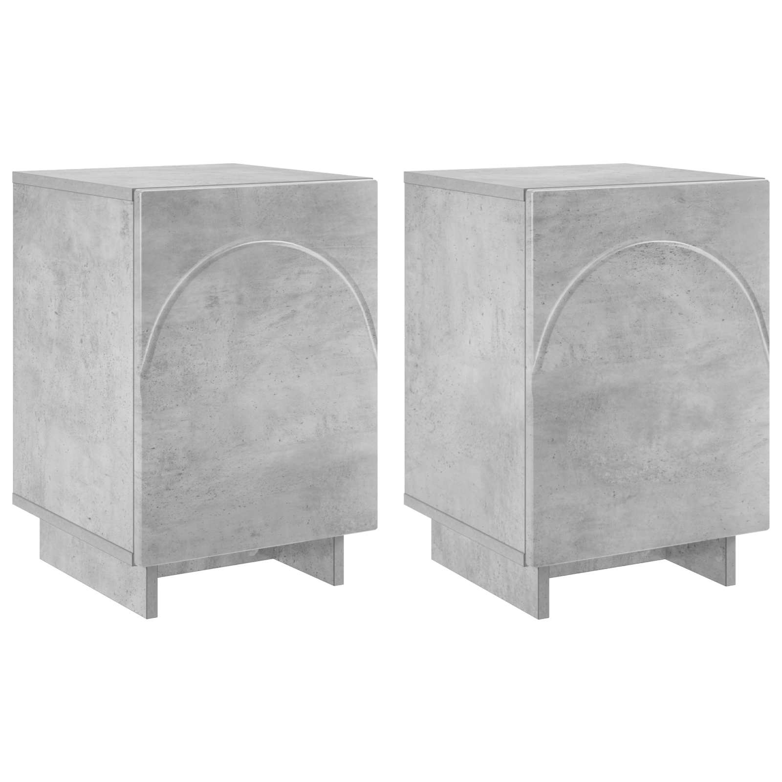 Šalia lovos spintelė 2 pcs Betono pilka 33,5 x 34,5 x 50 cm
