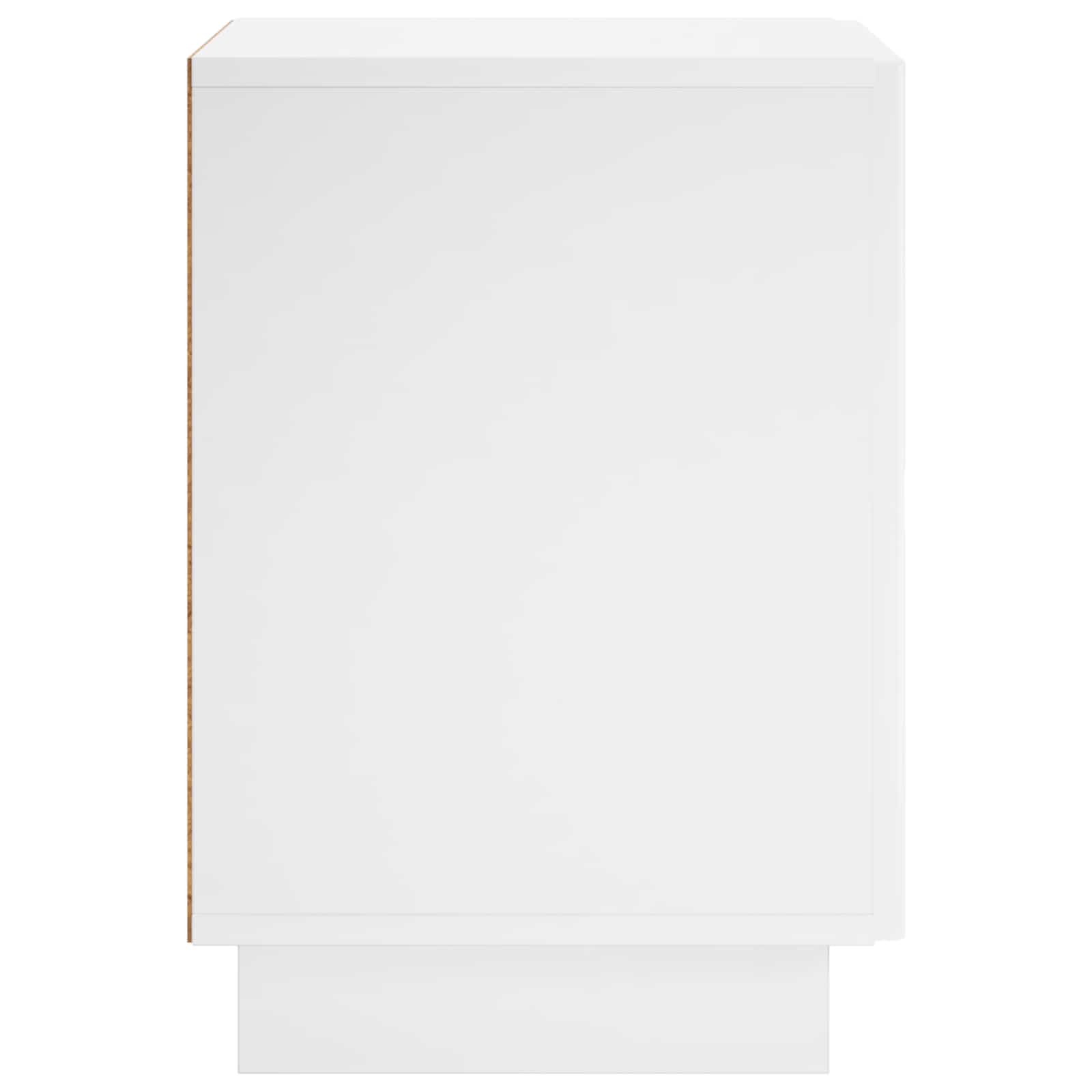Šalia lovos spintelė Itin blizgi balta 33,5 x 34,5 x 50 cm