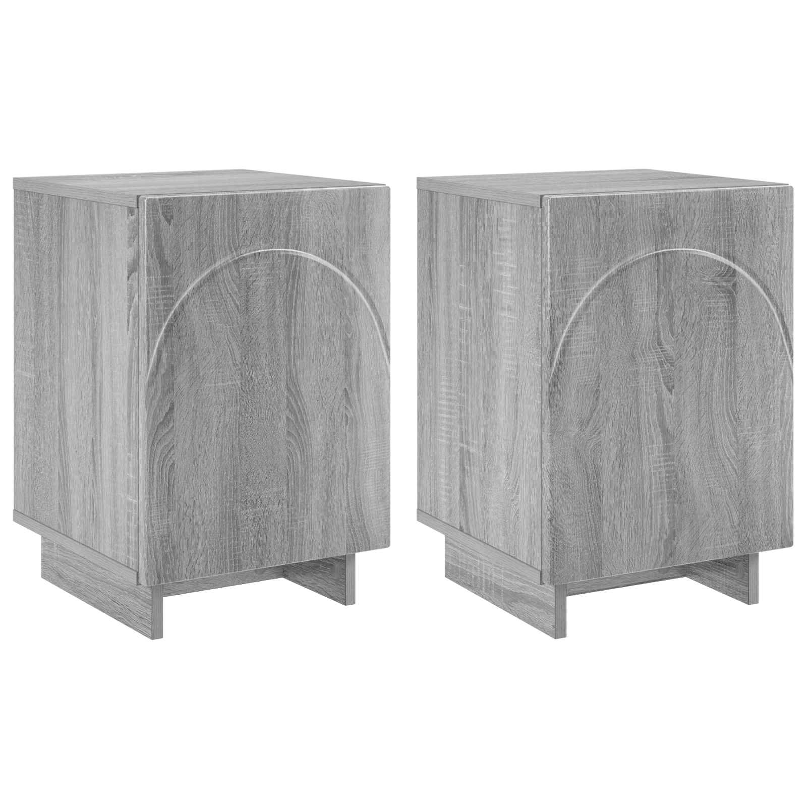 Šalia lovos spintelė 2 pcs Pilka Sonoma 33,5 x 34,5 x 50 cm