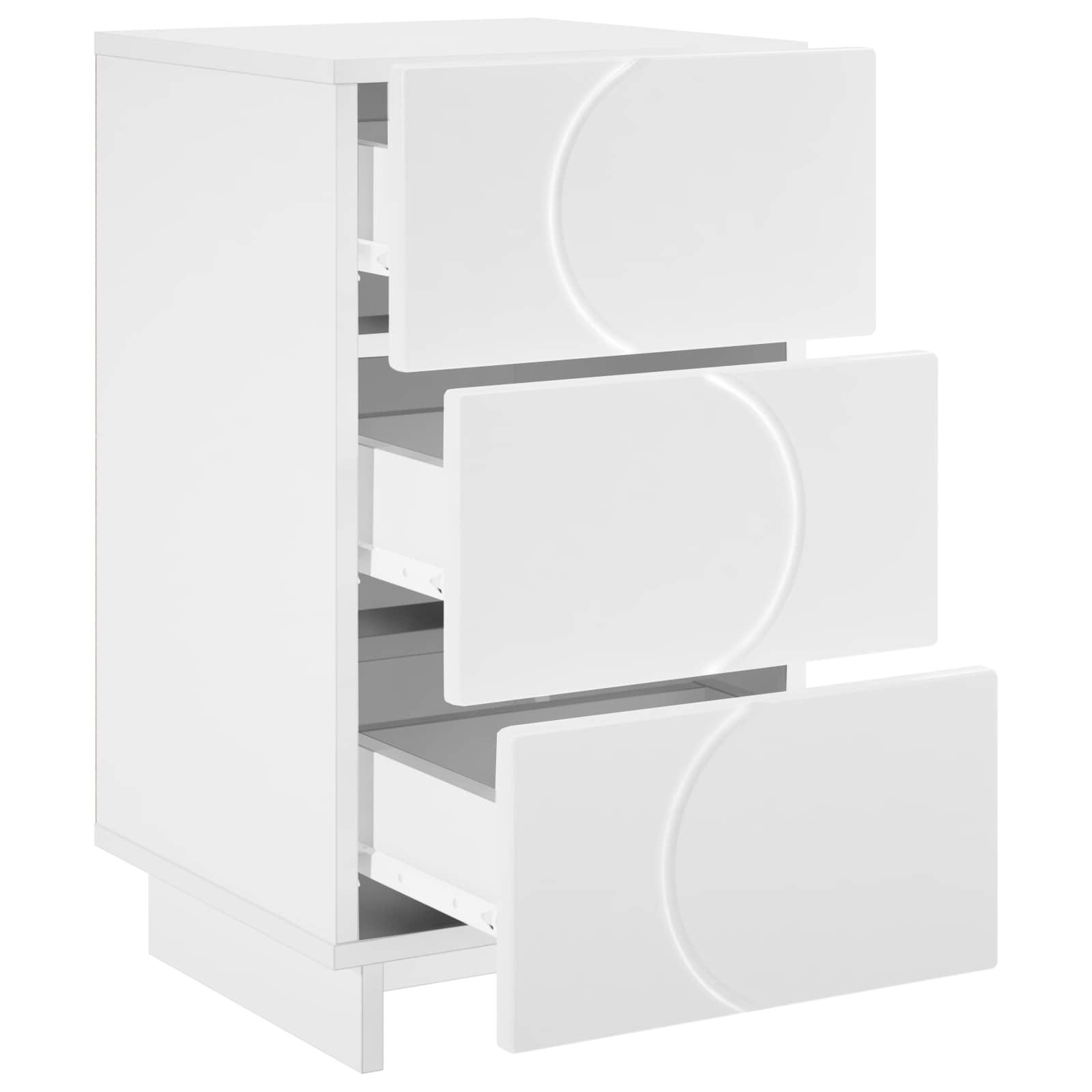 Šalia lovos spintelė 2 pcs Balta 33,5 x 34,5 x 60 cm
