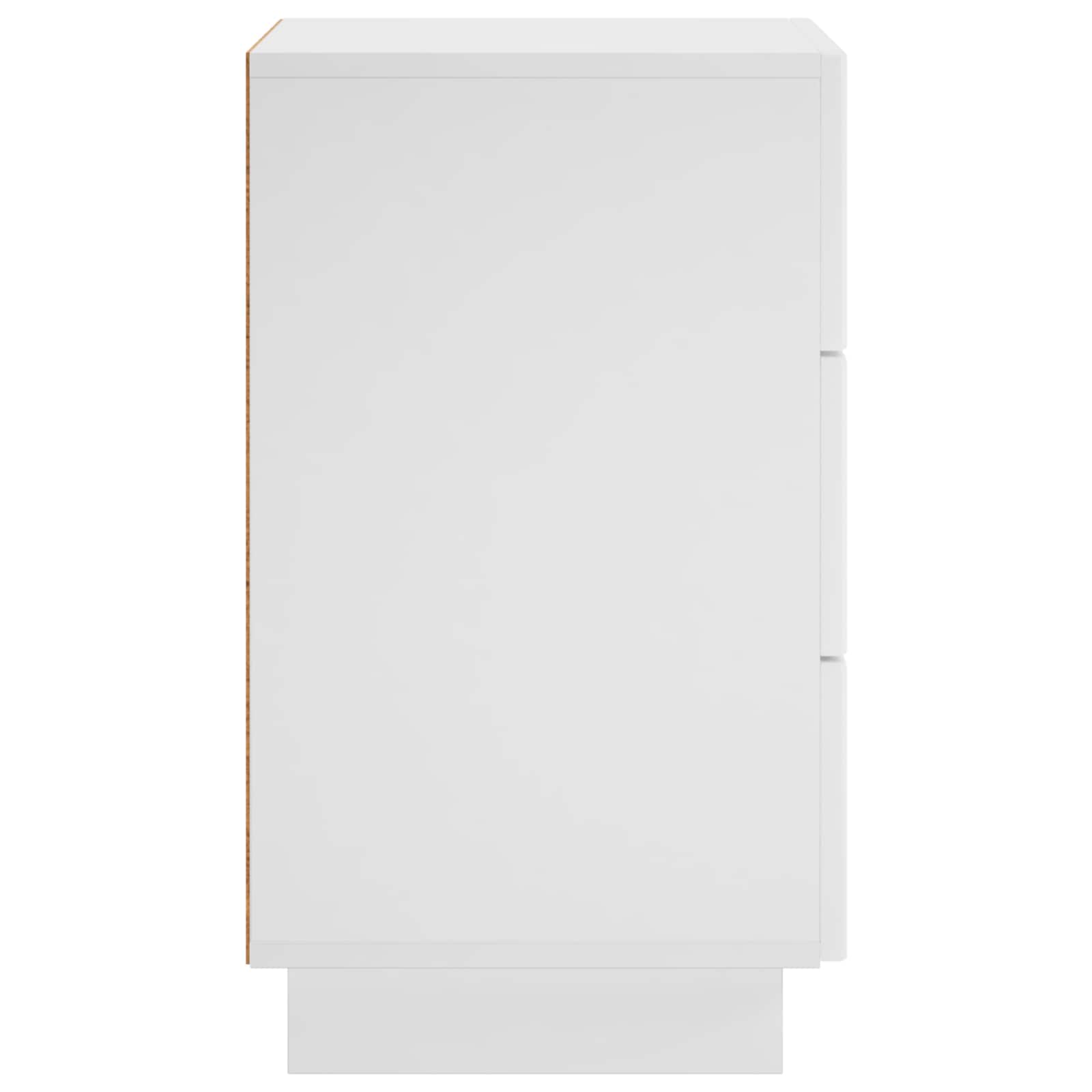 Šalia lovos spintelė 2 pcs Balta 33,5 x 34,5 x 60 cm