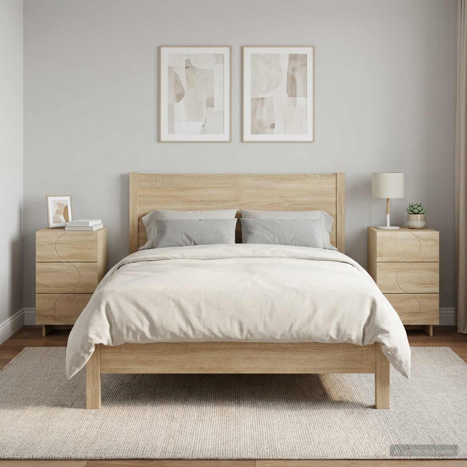 Šalia lovos spintelė 2 pcs Sonoma ąžuolas 33,5 x 34,5 x 60 cm