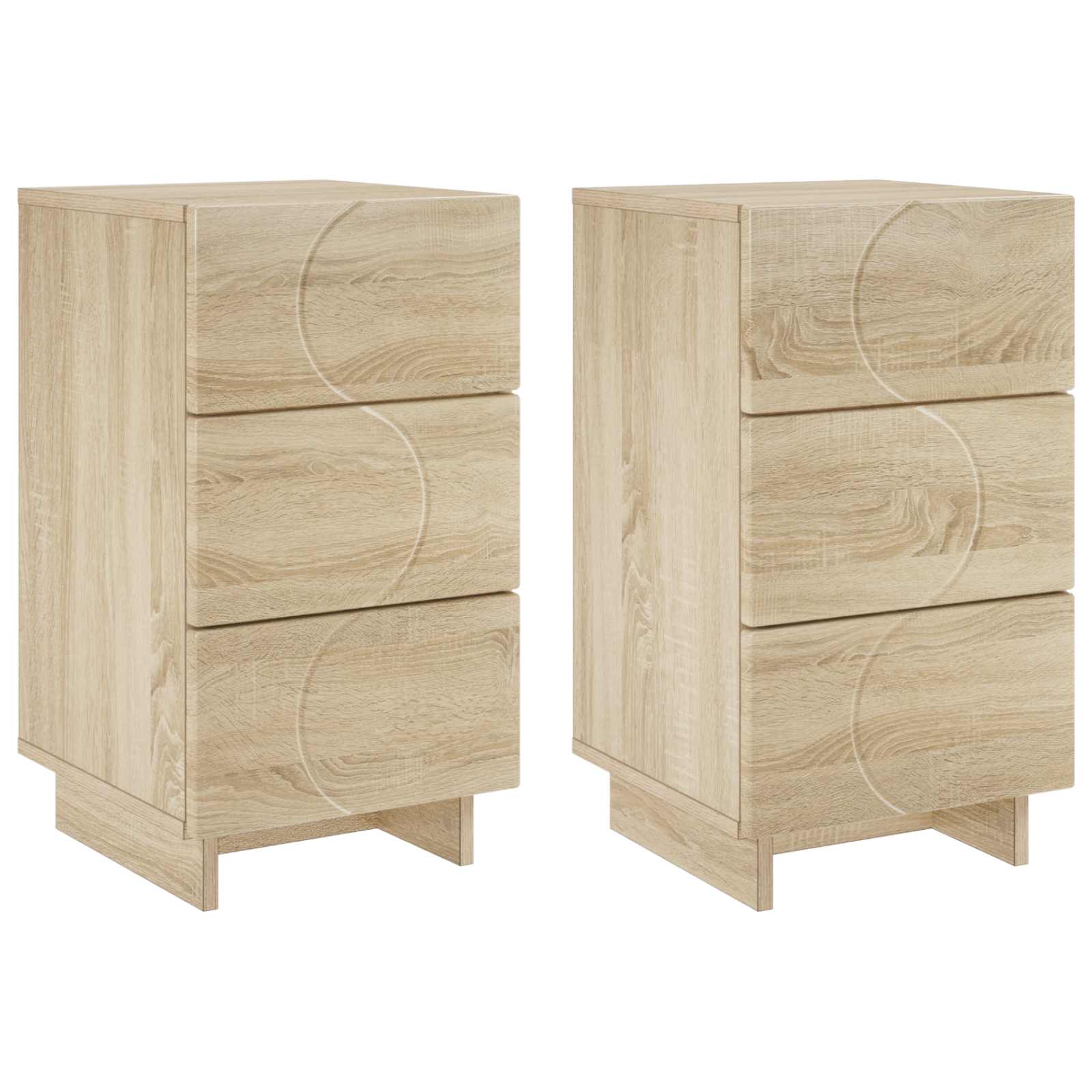 Šalia lovos spintelė 2 pcs Sonoma ąžuolas 33,5 x 34,5 x 60 cm