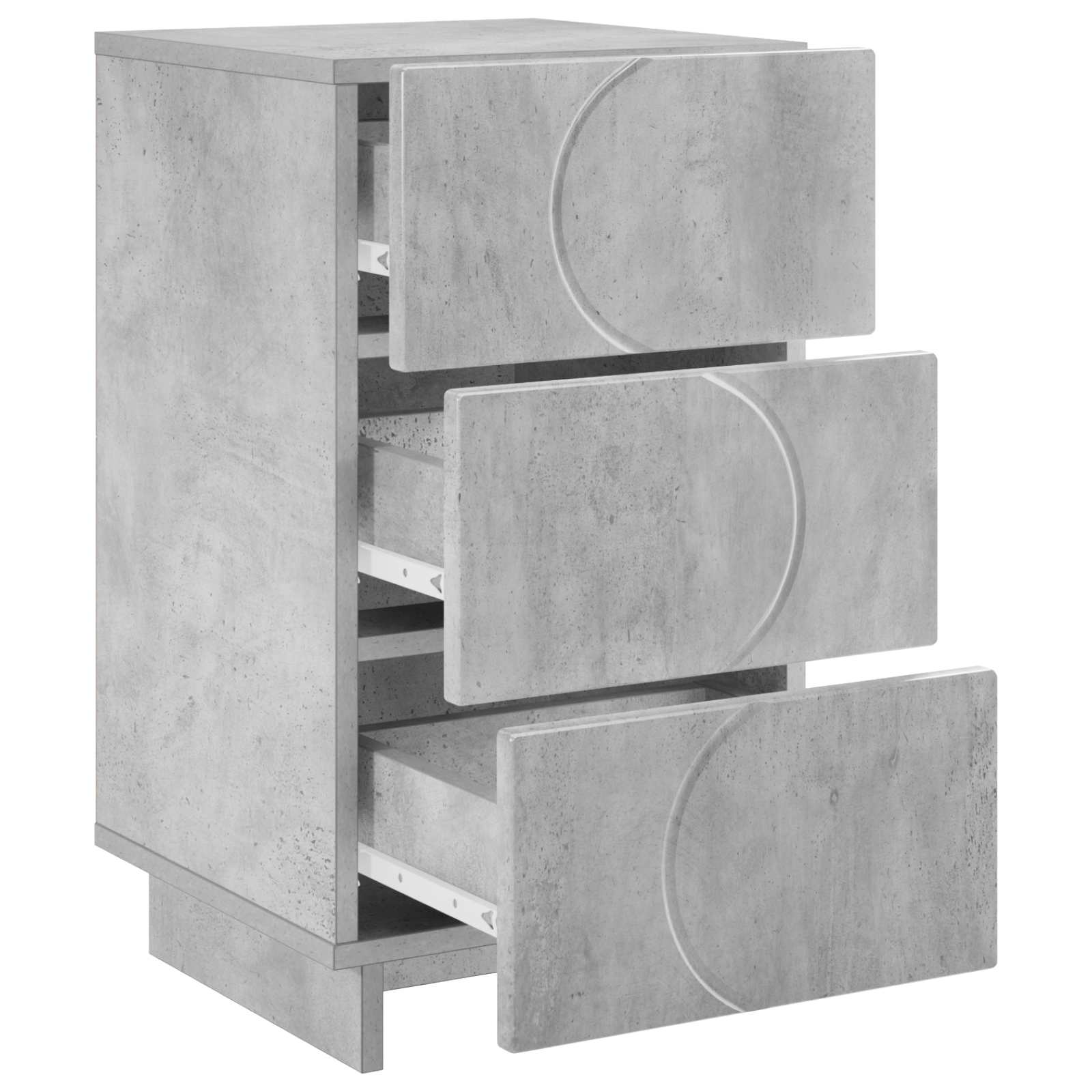 Šalia lovos spintelė 2 pcs Betono pilka 33,5 x 34,5 x 60 cm