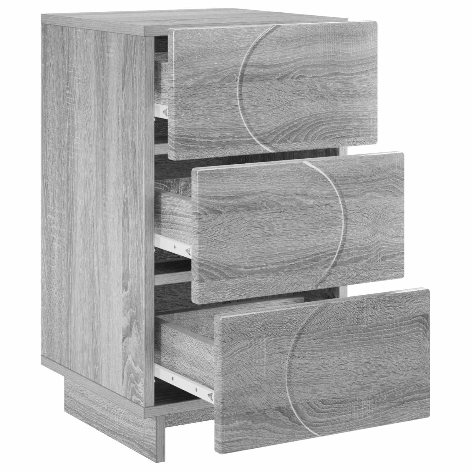 Šalia lovos spintelė 2 pcs Pilka Sonoma 33,5 x 34,5 x 60 cm