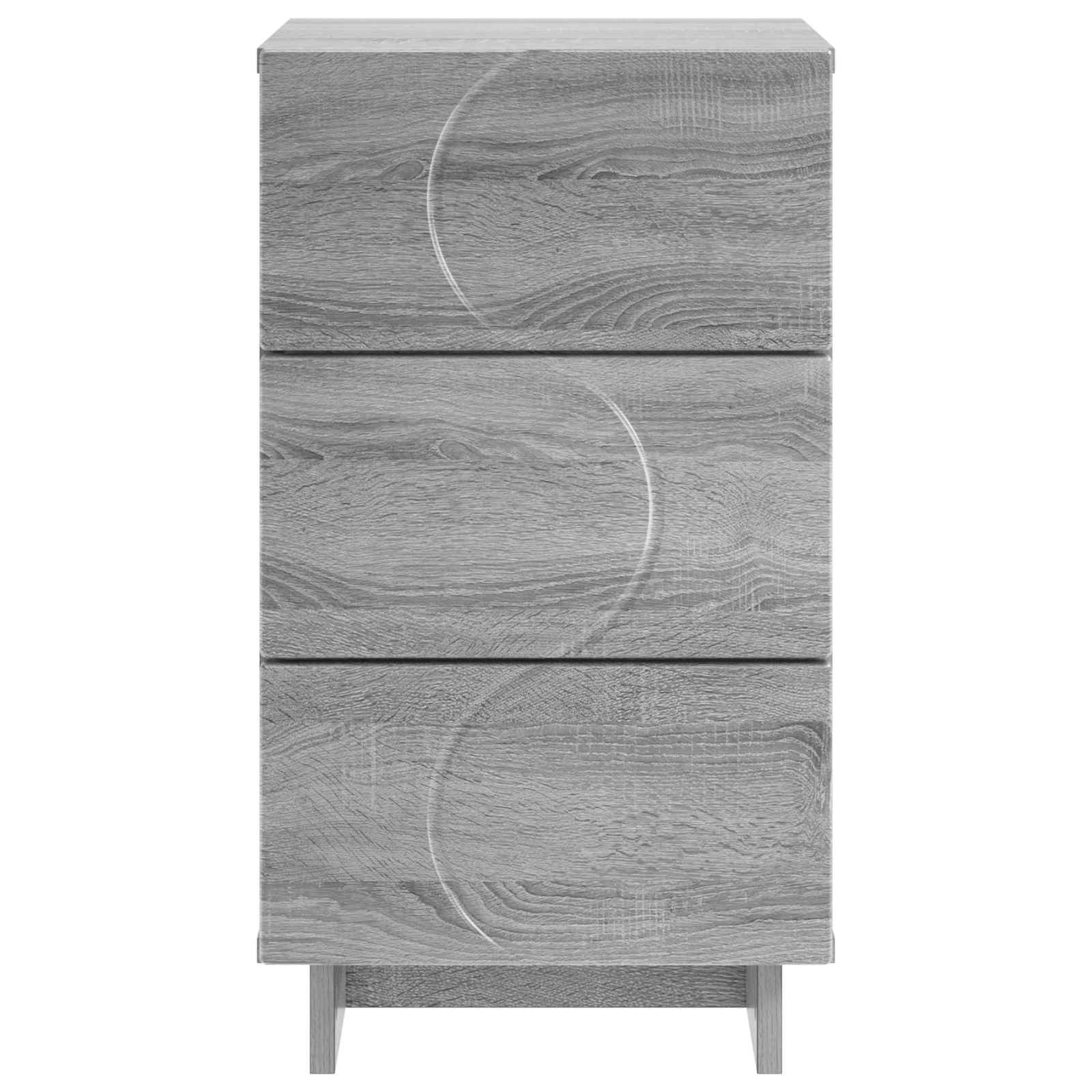 Šalia lovos spintelė 2 pcs Pilka Sonoma 33,5 x 34,5 x 60 cm