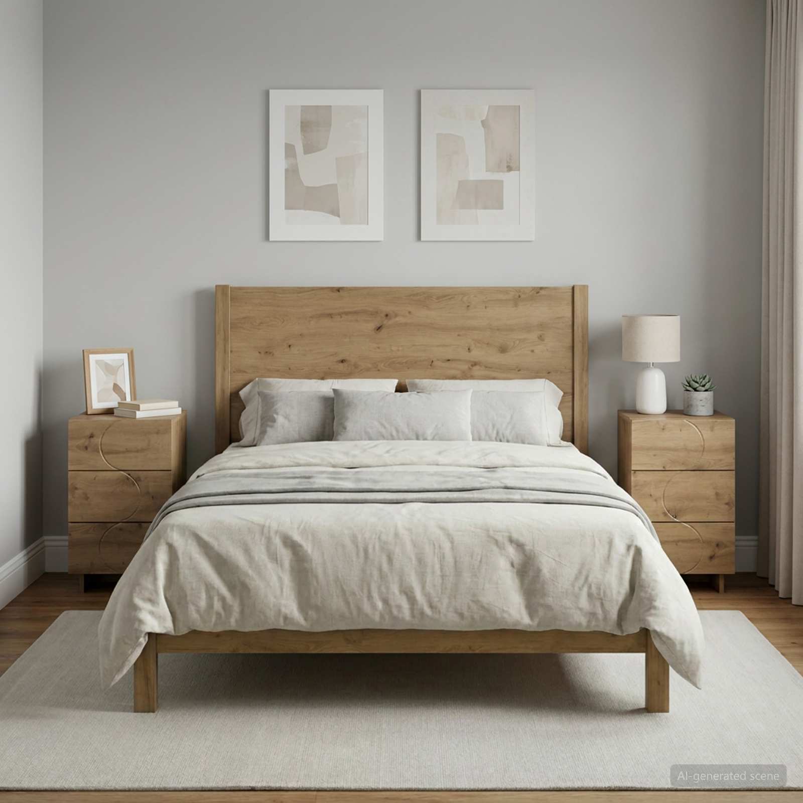 Šalia lovos spintelė 2 pcs Artisano ąžuolo 33,5 x 34,5 x 60 cm