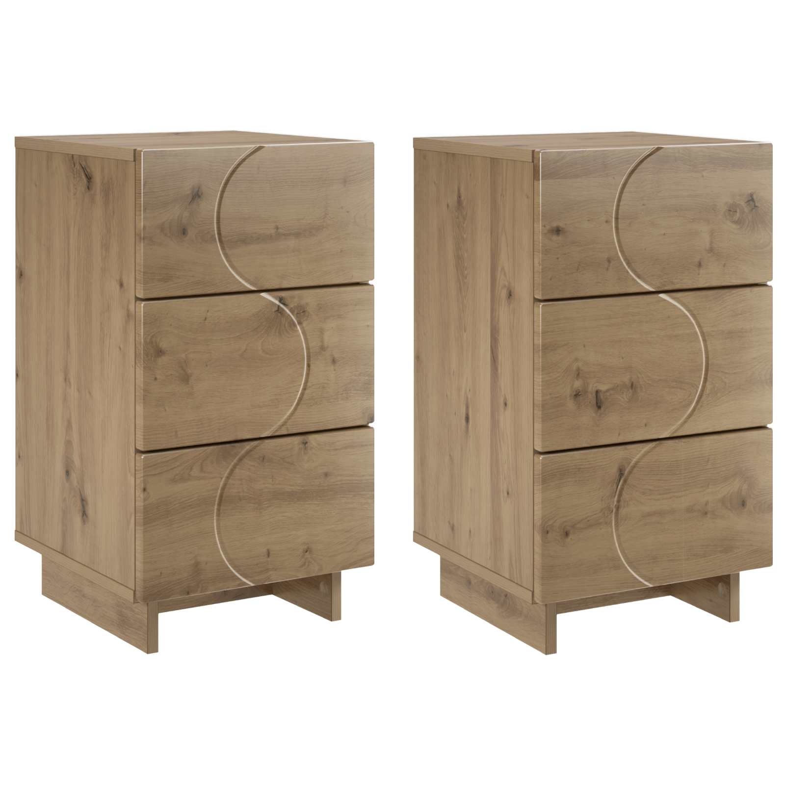 Šalia lovos spintelė 2 pcs Artisano ąžuolo 33,5 x 34,5 x 60 cm