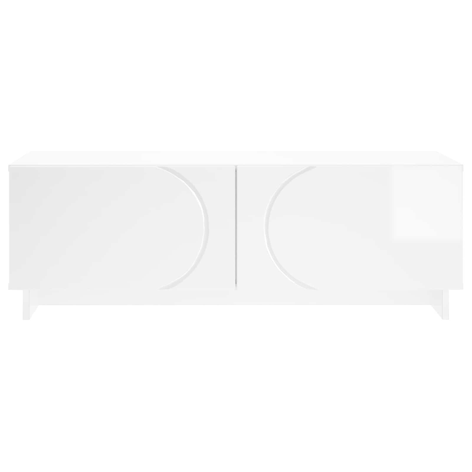Kavos staliukas Itin blizgi balta 102 x 50,5 x 35 cm