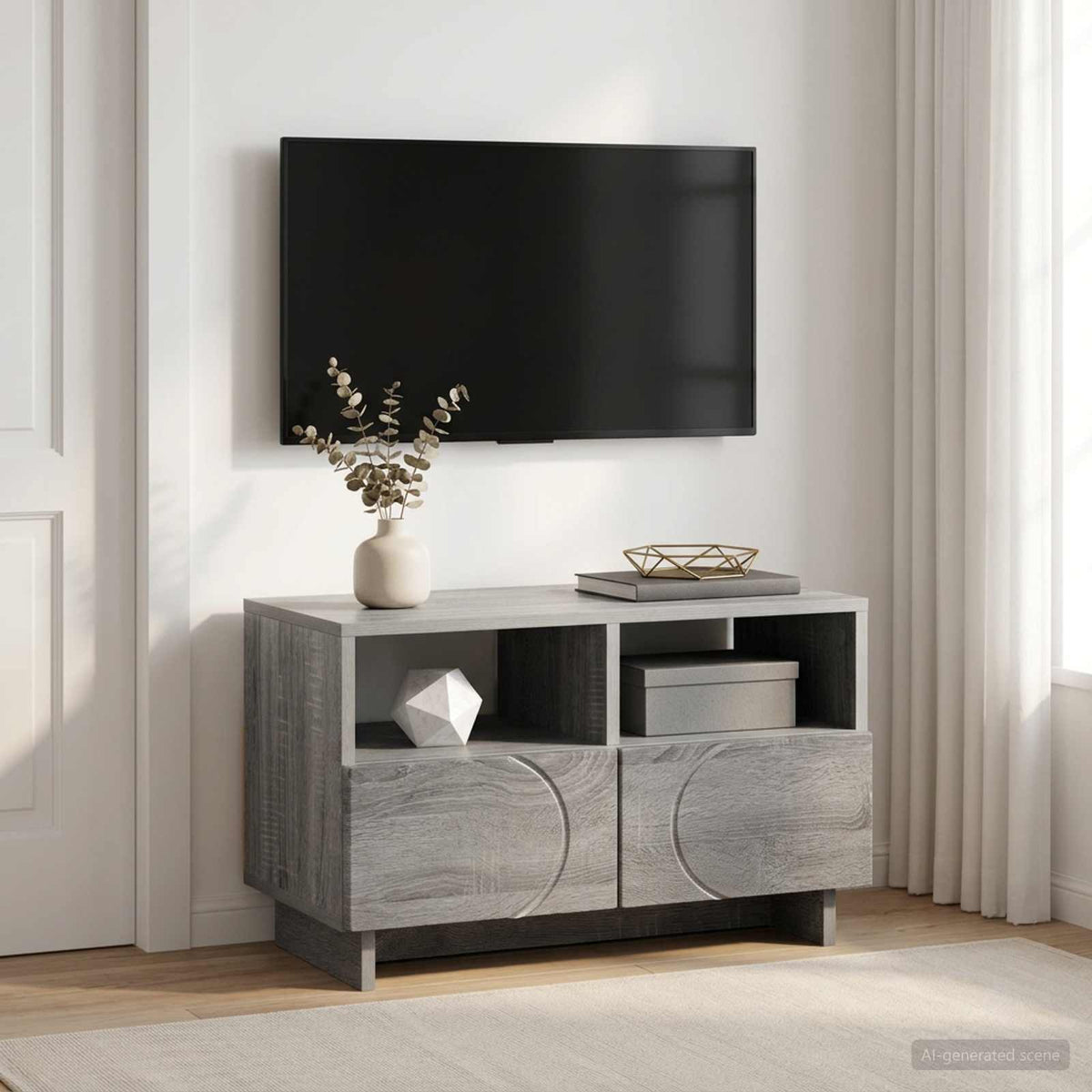 Televizoriaus stovas 60 x 34,5 x 40 cm Pilka Sonoma