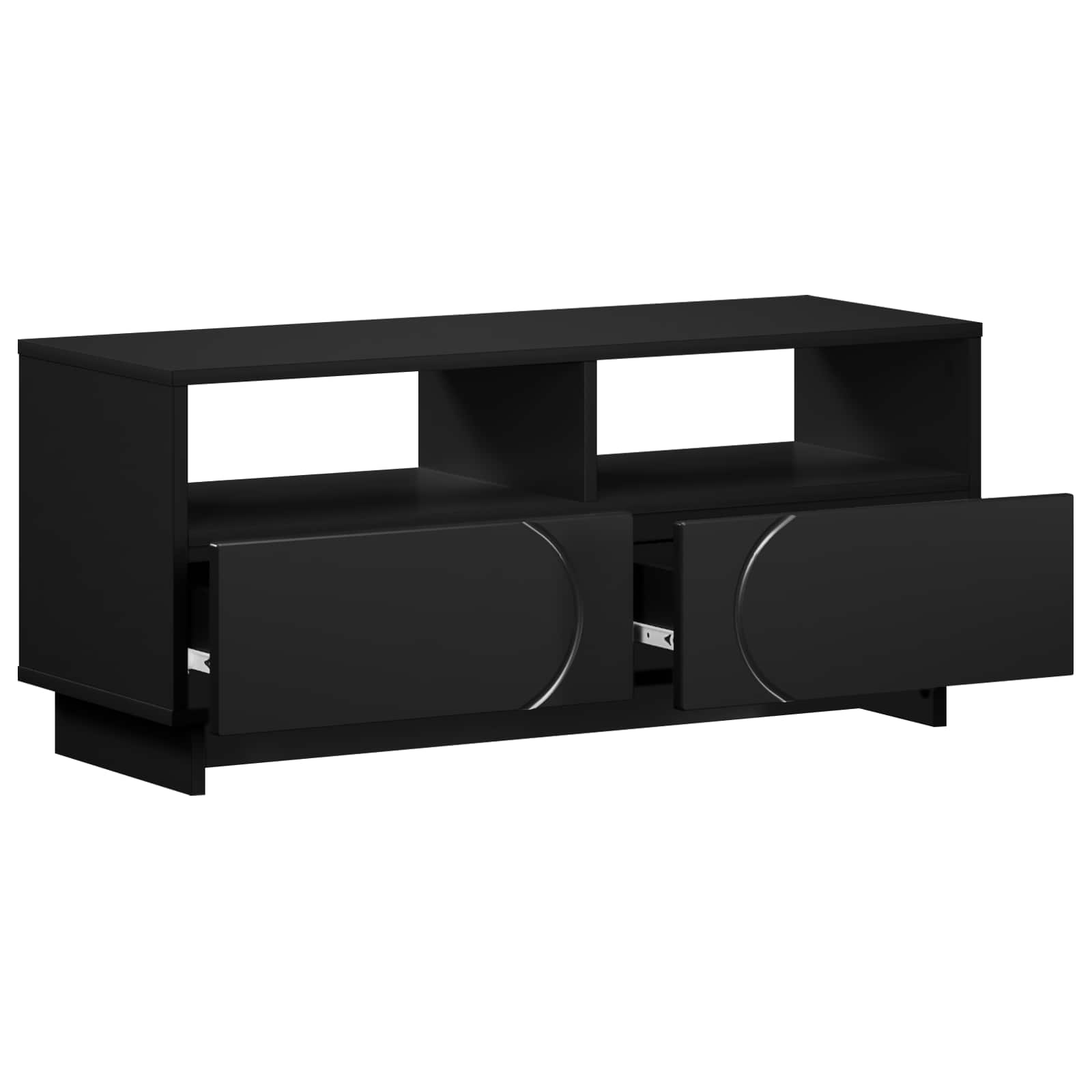 Televizoriaus stovas 90 x 34.5 x 40 cm Juoda Apdirbta mediena
