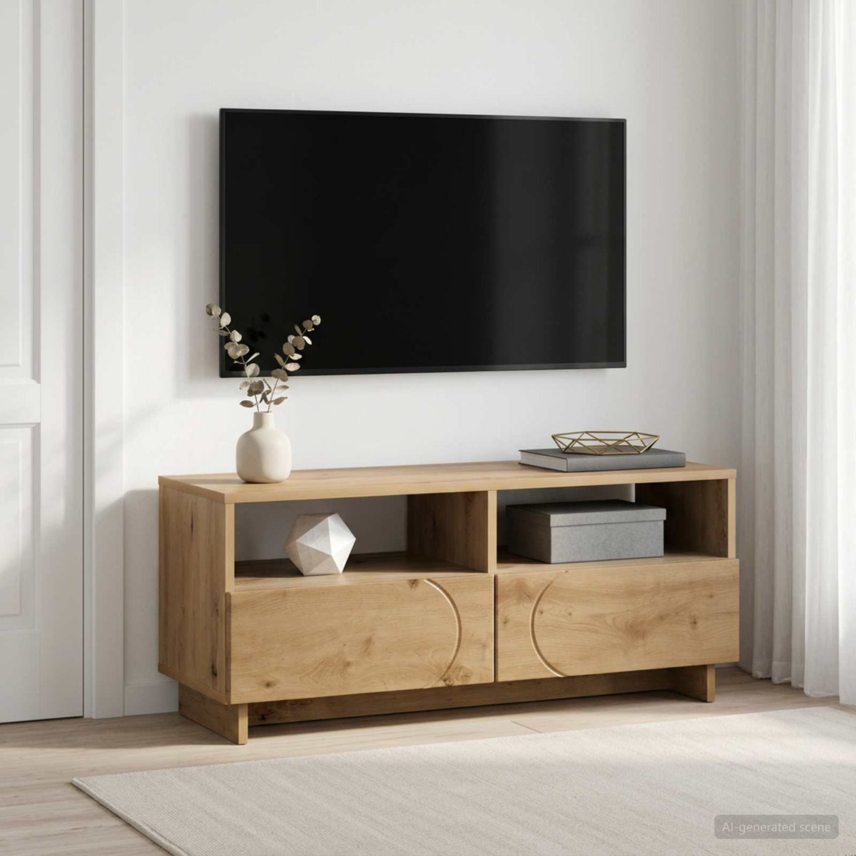 Televizoriaus stovas 90 x 34,5 x 40 cm Artisano ąžuolo