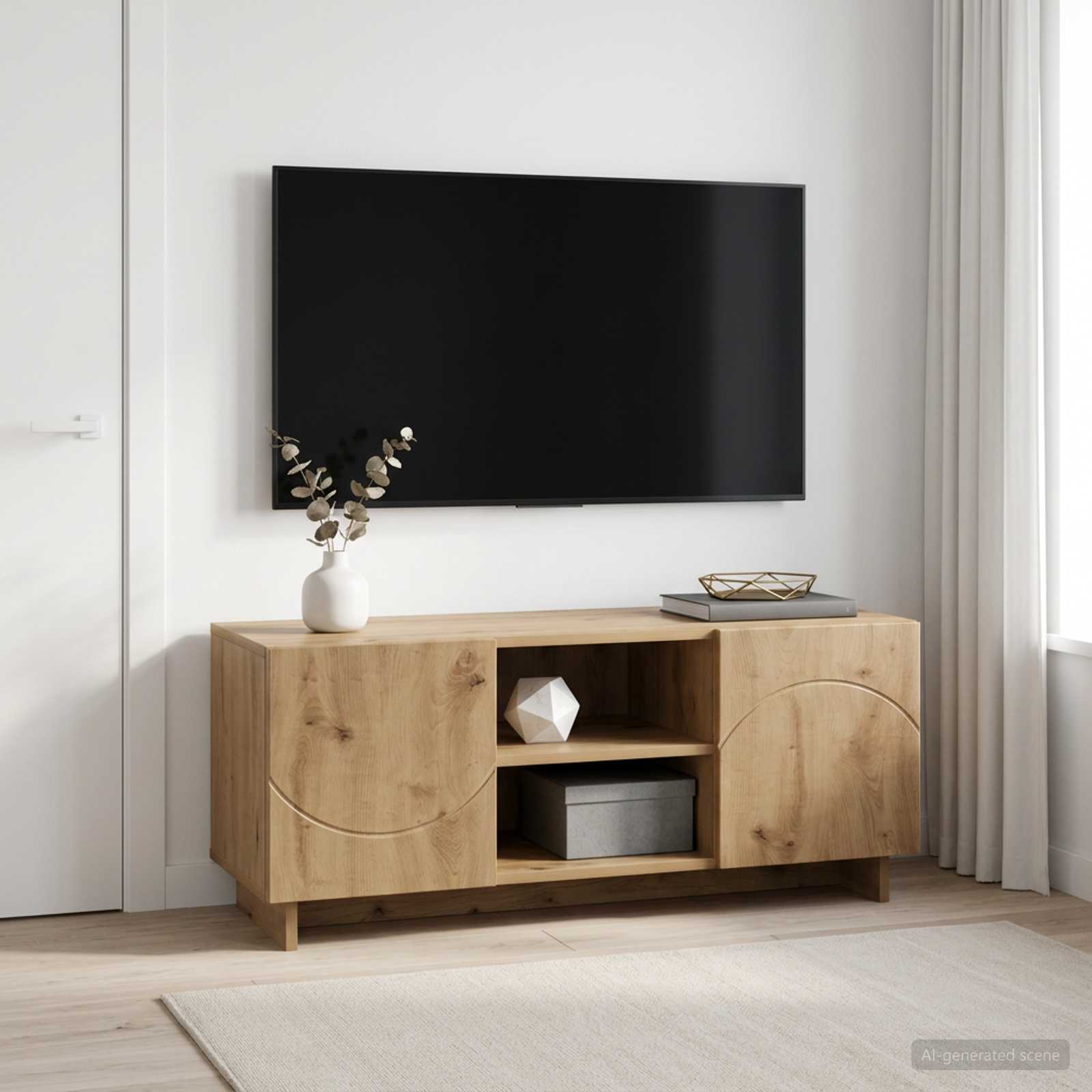 Televizoriaus stovas 90 x 34.5 x 40 cm Artisano ąžuolo