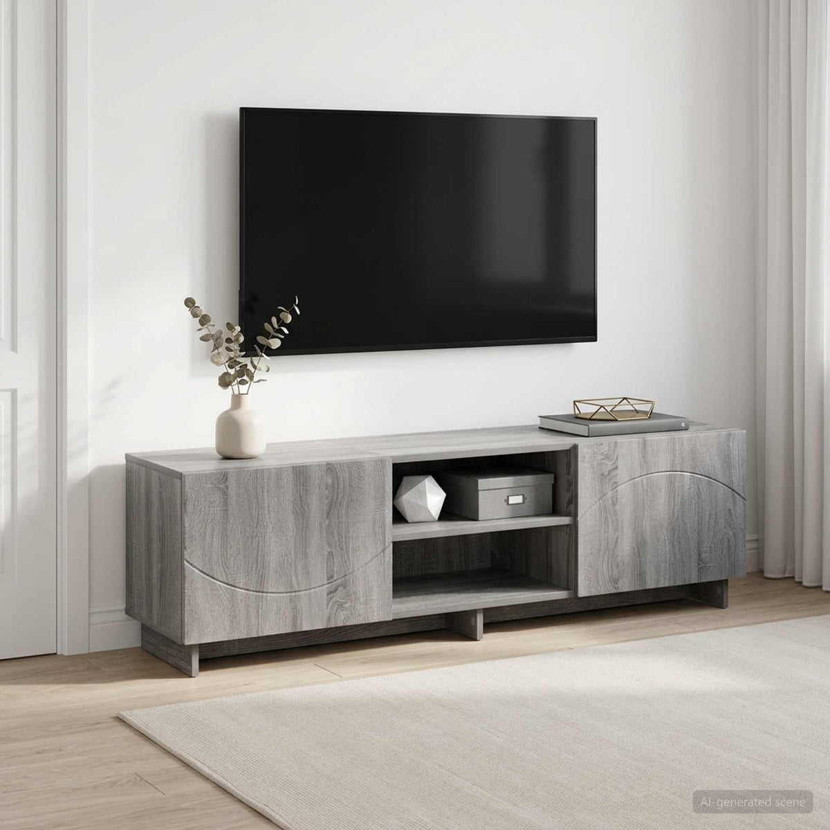 Televizoriaus stovas 140 x 34,5 x 40 cm Pilka Sonoma