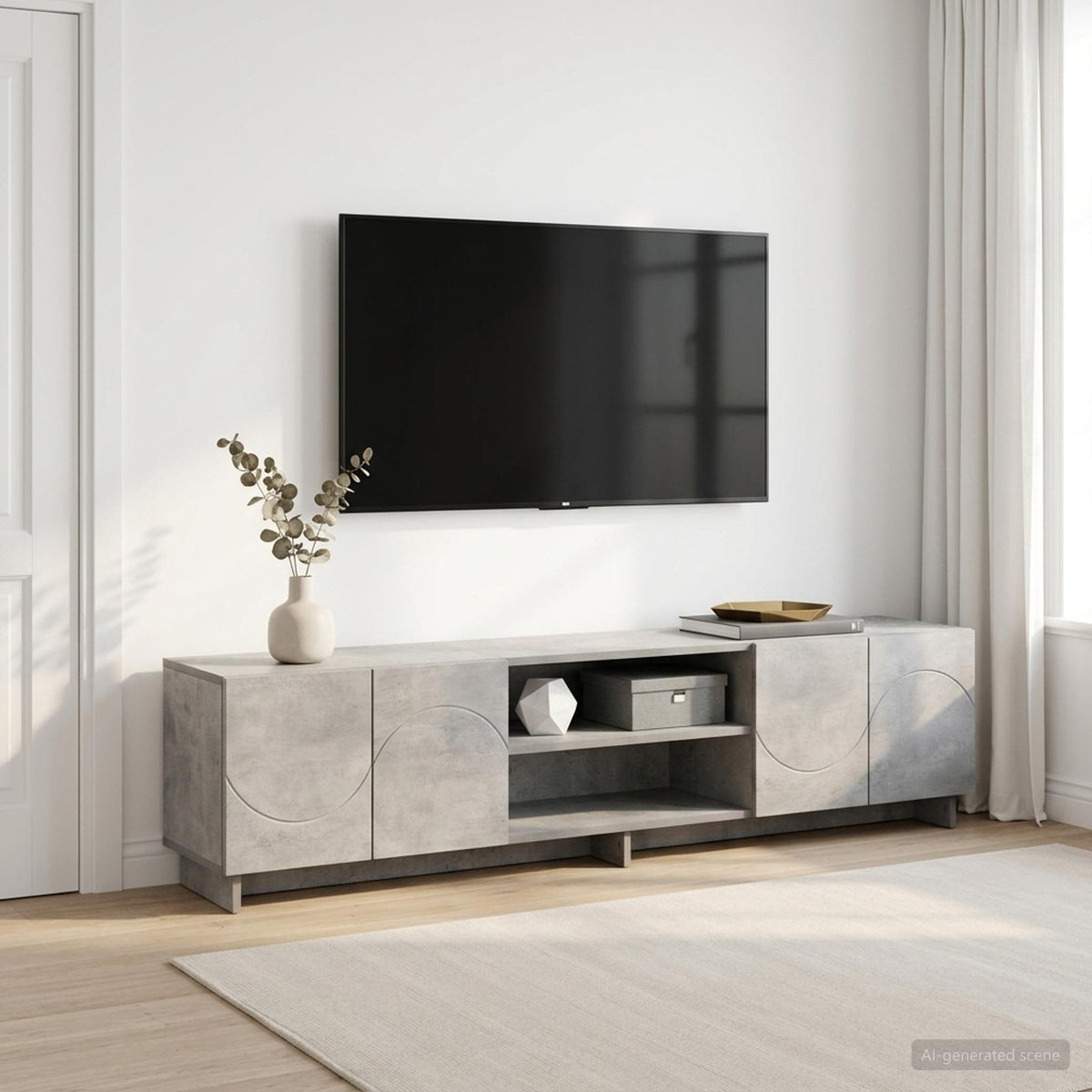 Televizoriaus stovas 179.5 x 34.5 x 40 cm Betono pilka