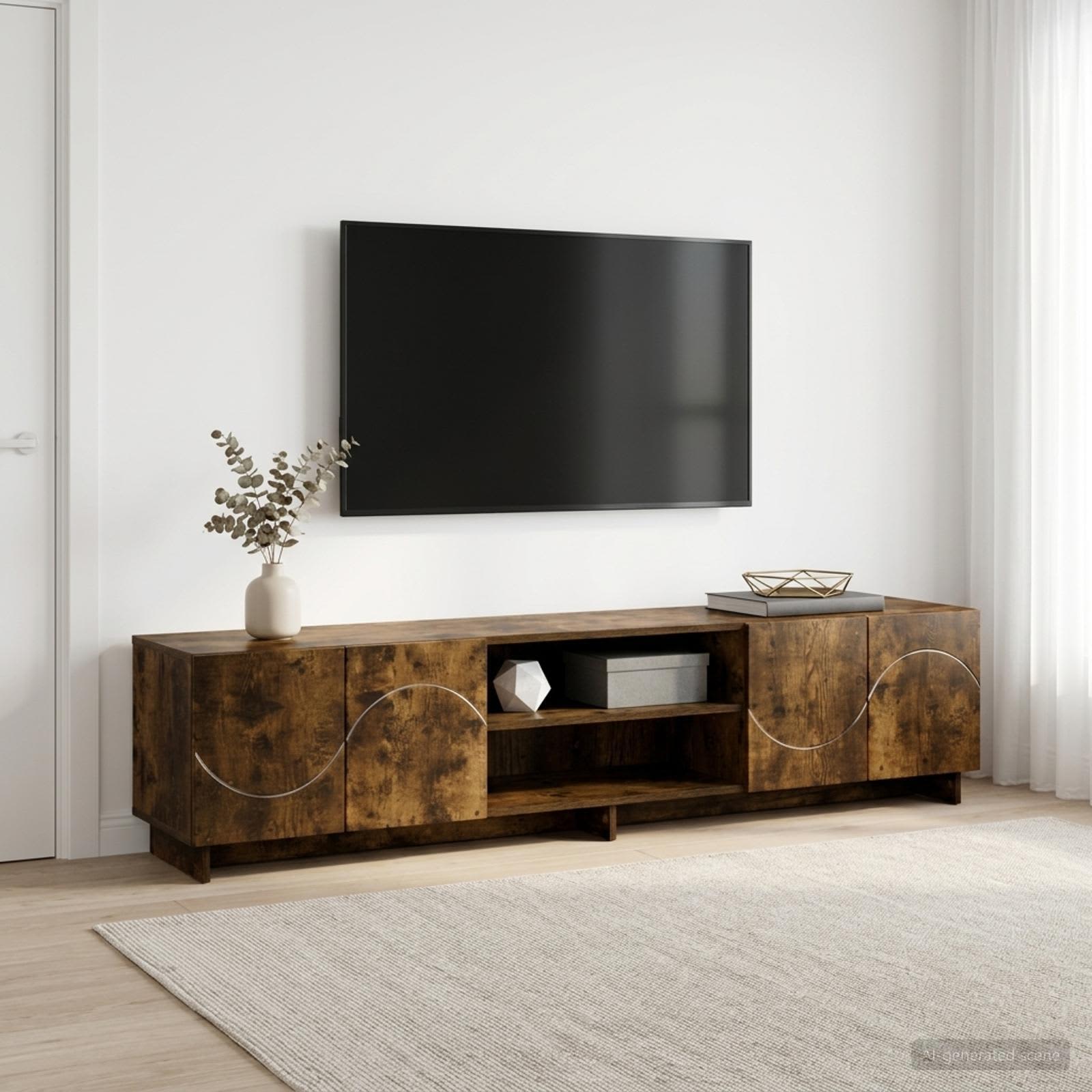Televizoriaus stovas 179.5 x 34.5 x 40 cm Dūminio ąžuolo