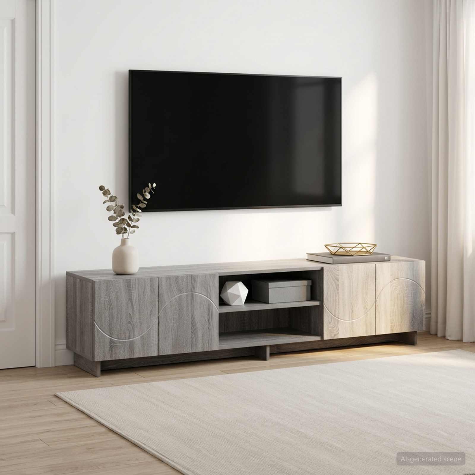 Televizoriaus stovas 179.5 x 34.5 x 40 cm Pilka Sonoma