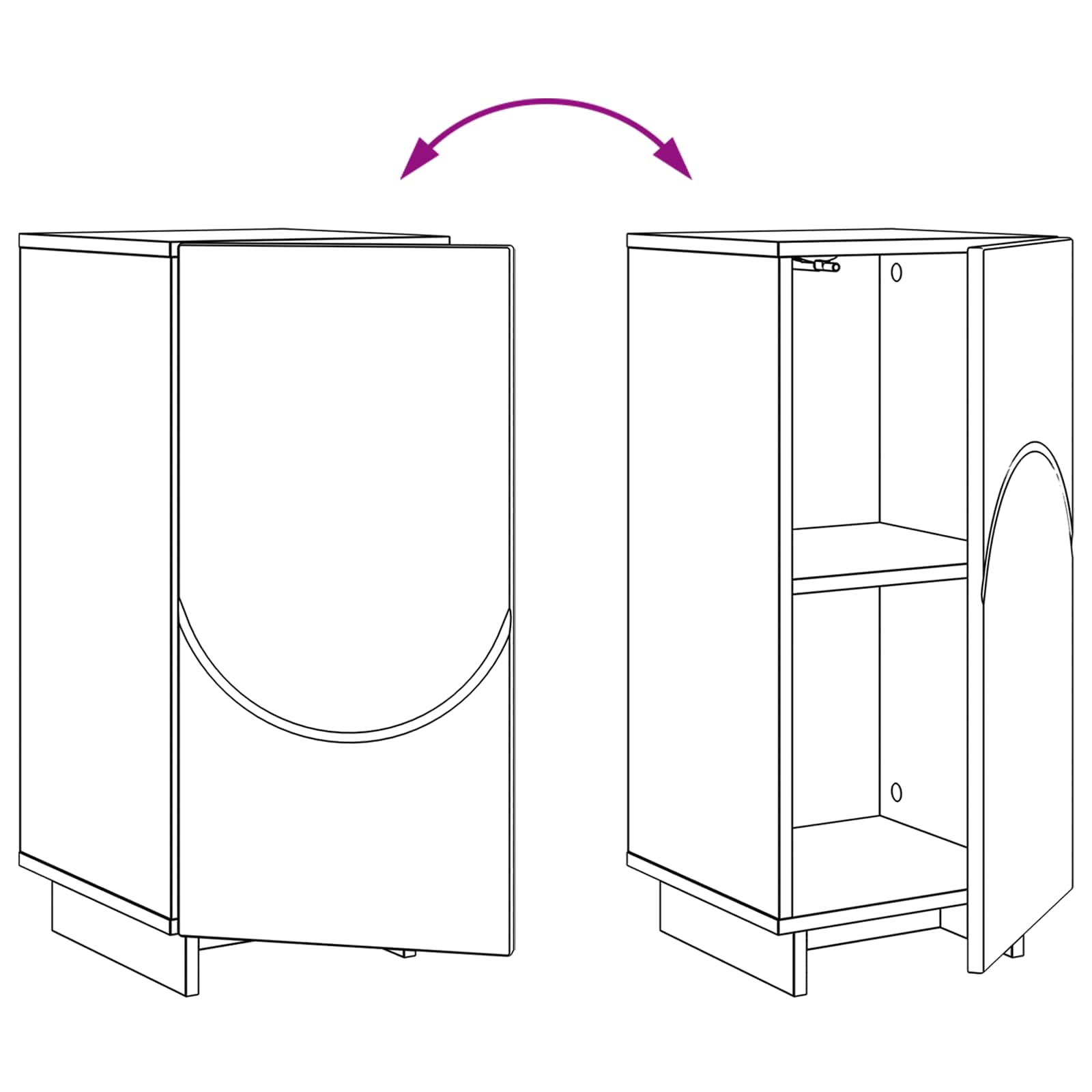 Komoda Sendintos medienos 33,5 x 34,5 x 75 cm Apdirbta mediena