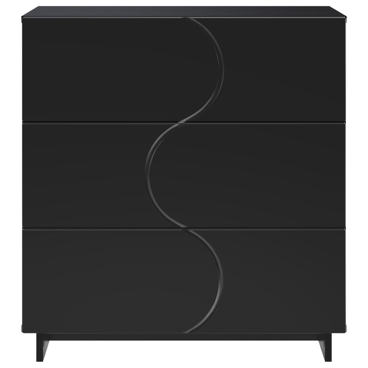 Komoda Juoda 70 x 38 x 75 cm Apdirbta mediena