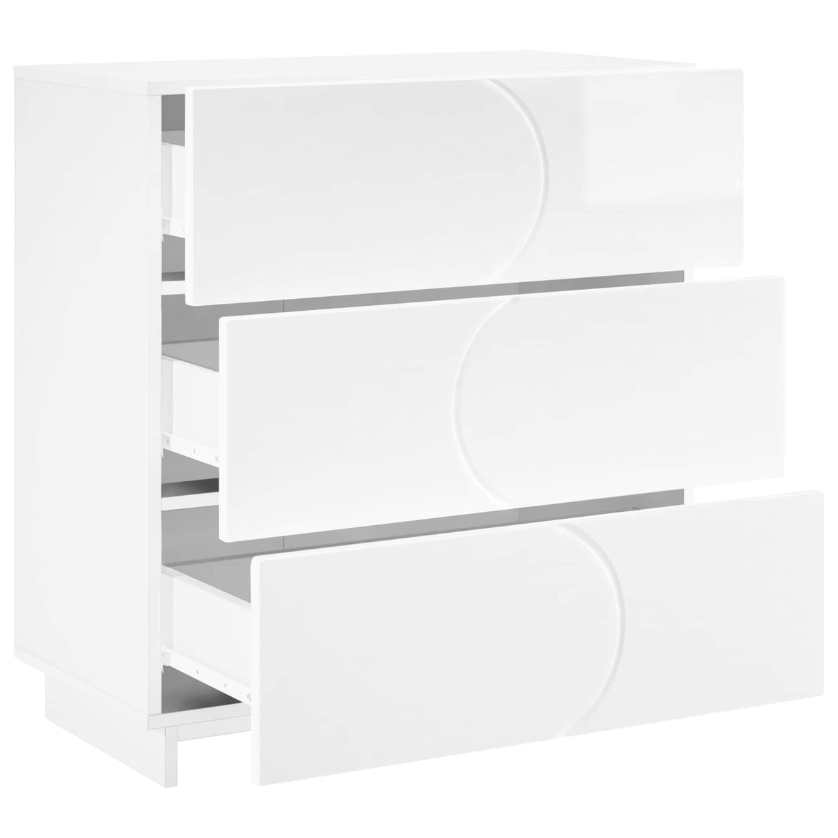 Komoda Itin blizgi balta 70 x 38 x 75 cm Apdirbta mediena