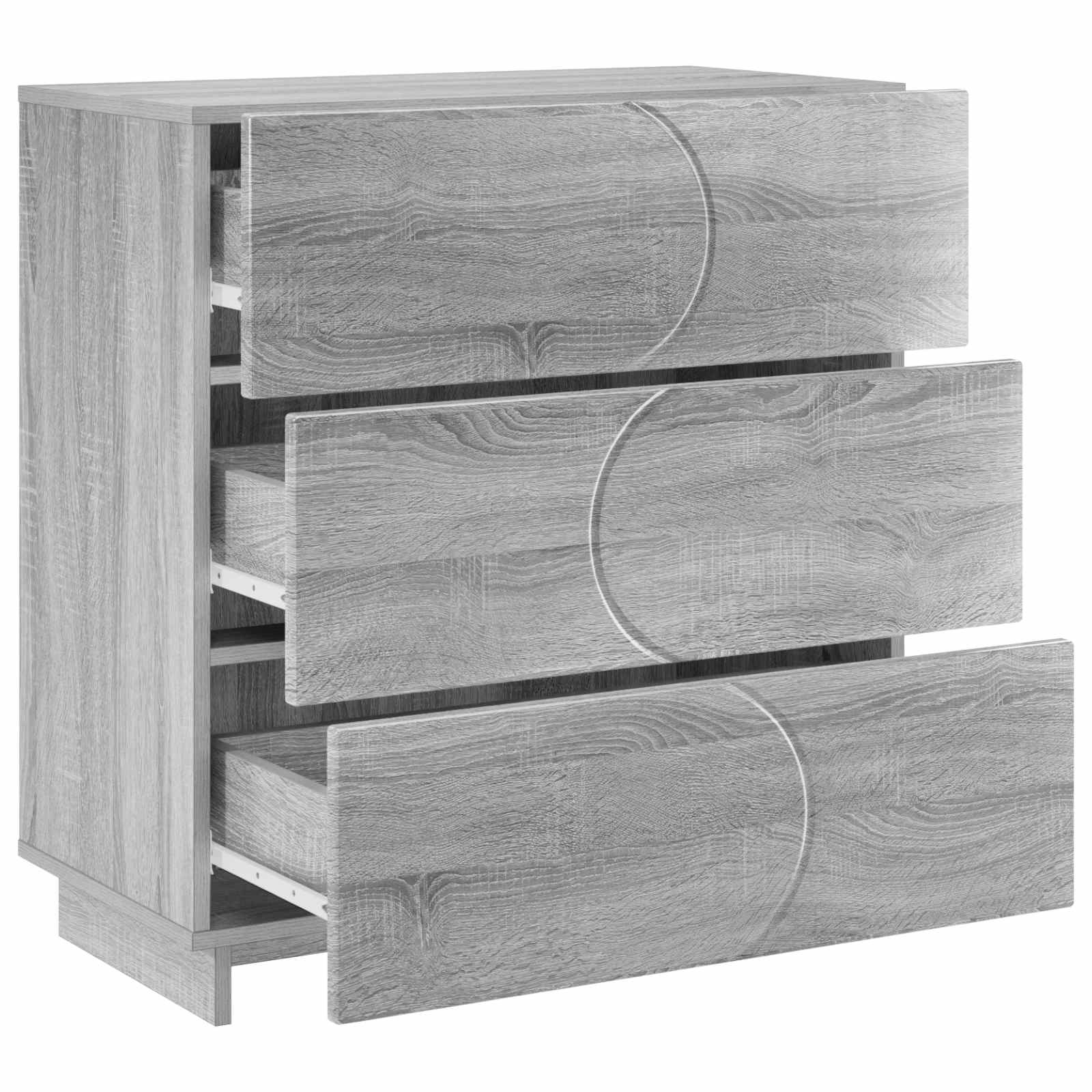 Komoda Pilka Sonoma 70 x 38 x 75 cm Apdirbta mediena