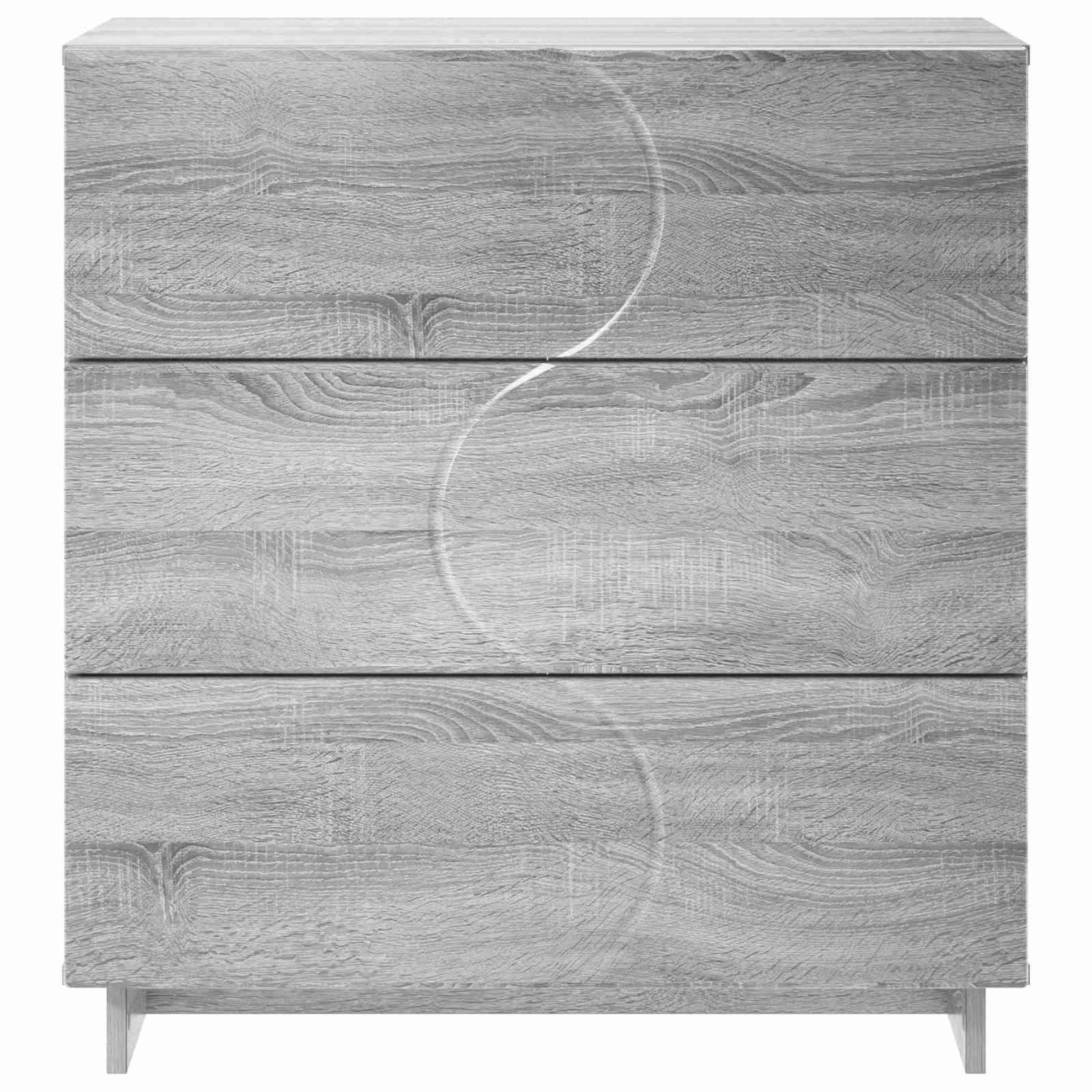 Komoda Pilka Sonoma 70 x 38 x 75 cm Apdirbta mediena
