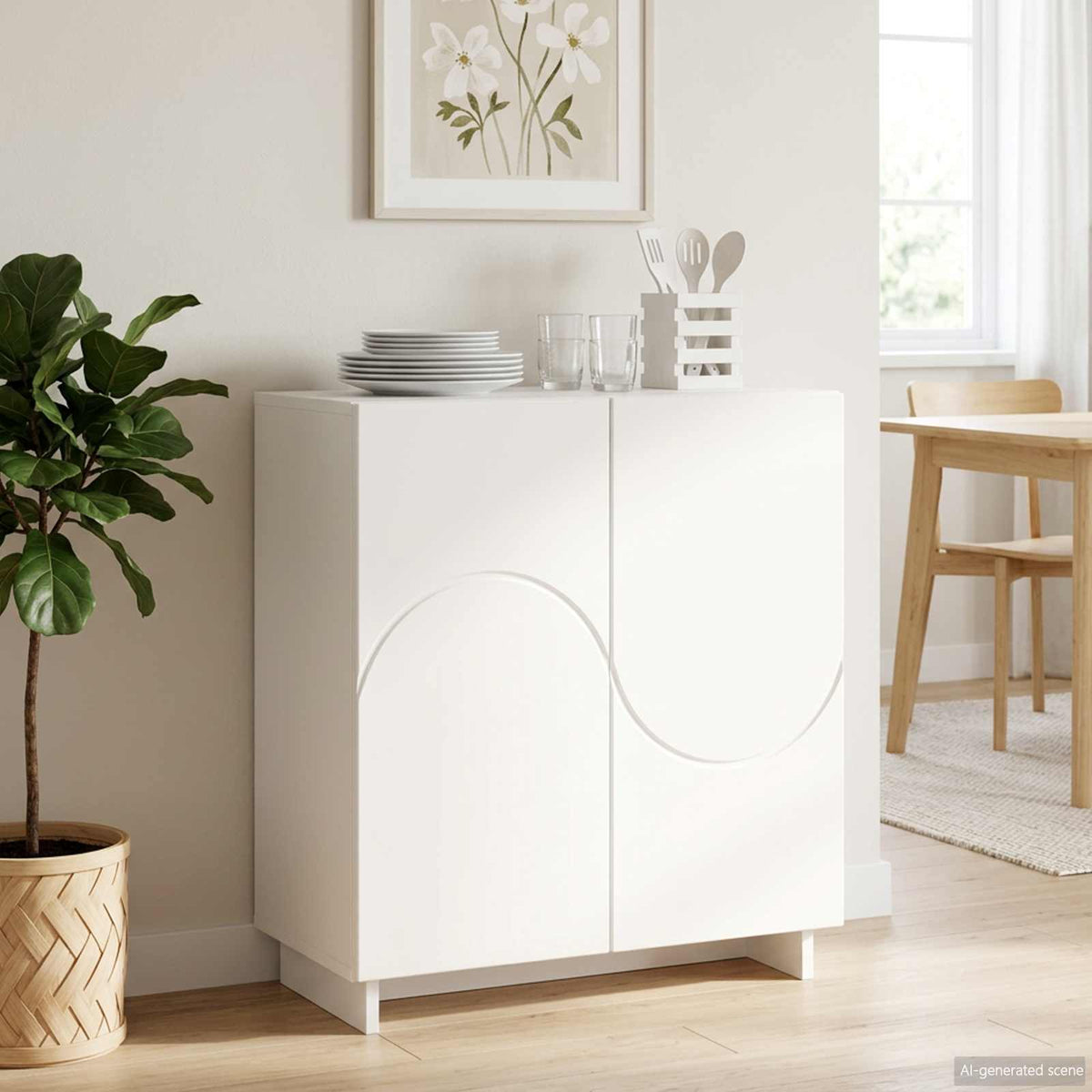 Komoda Balta 67 x 34.5 x 75 cm Apdorota mediena