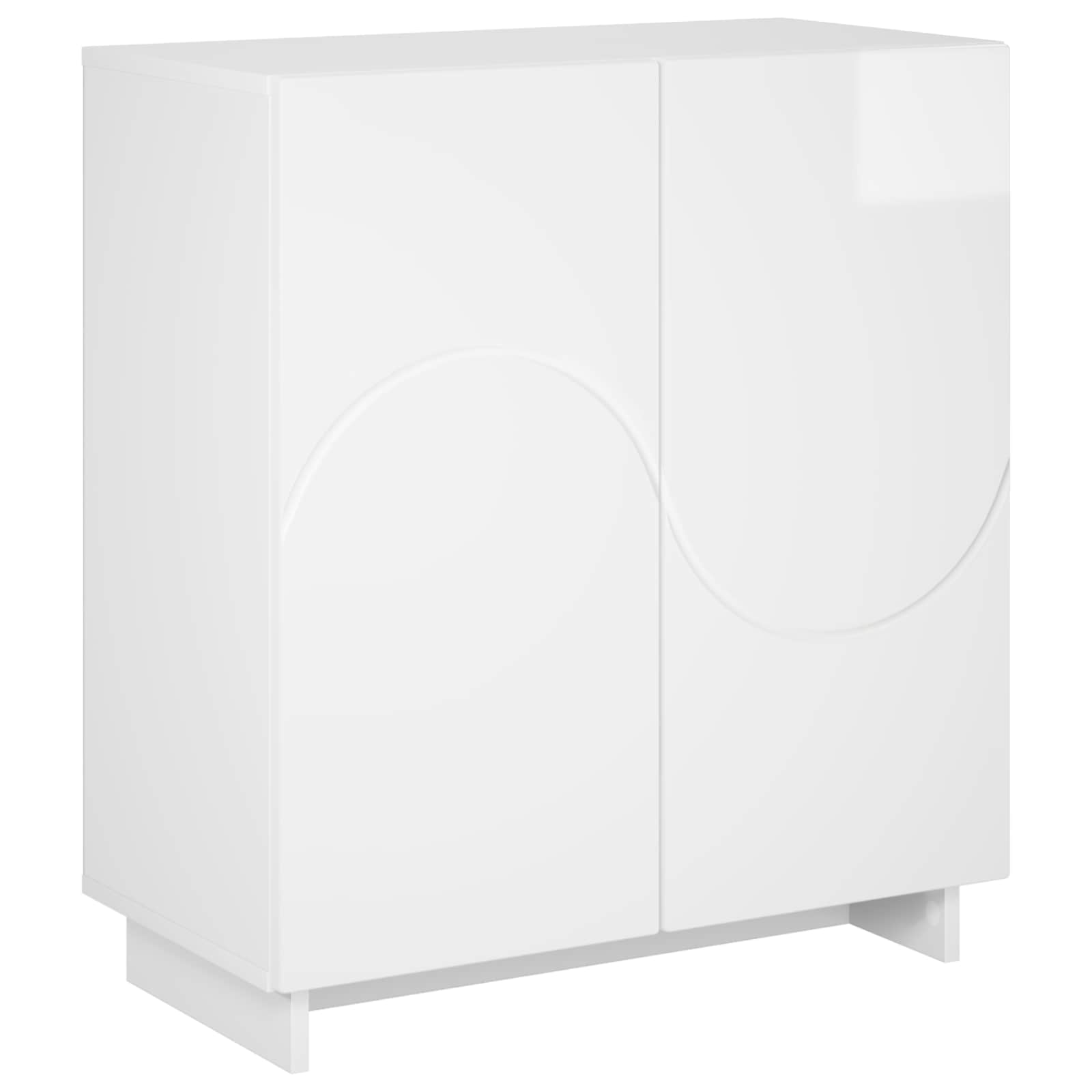 Komoda Itin blizgi balta 67 x 34.5 x 75 cm Apdorota mediena