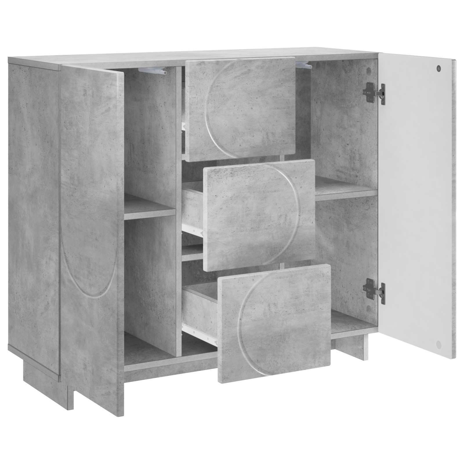 Kabalas Betono pilka 85,5 x 31 x 75 cm Apdirbta mediena