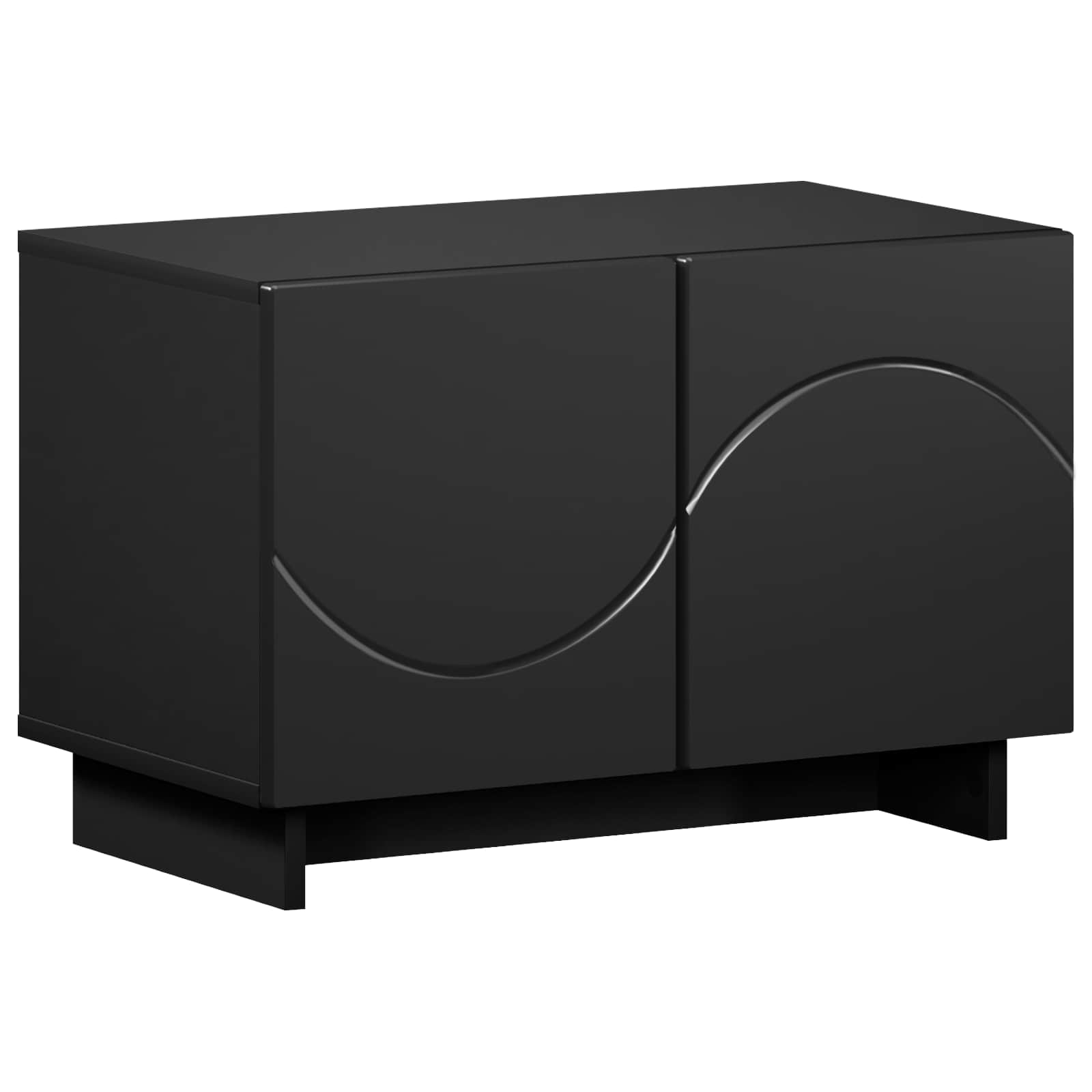 Televizoriaus stovas 60 x 34,5 x 40 cm Juoda Apdirbta mediena