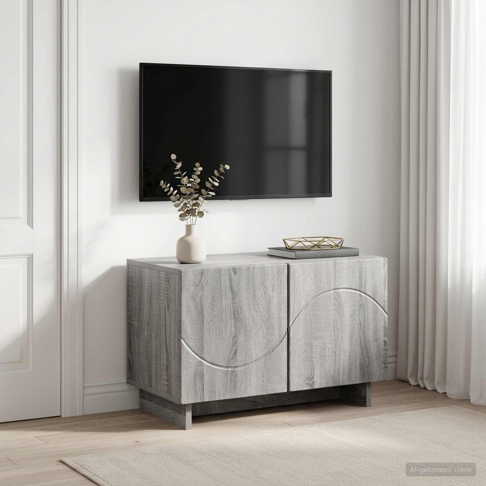 Televizoriaus stovas 60 x 34,5 x 40 cm Pilka Sonoma