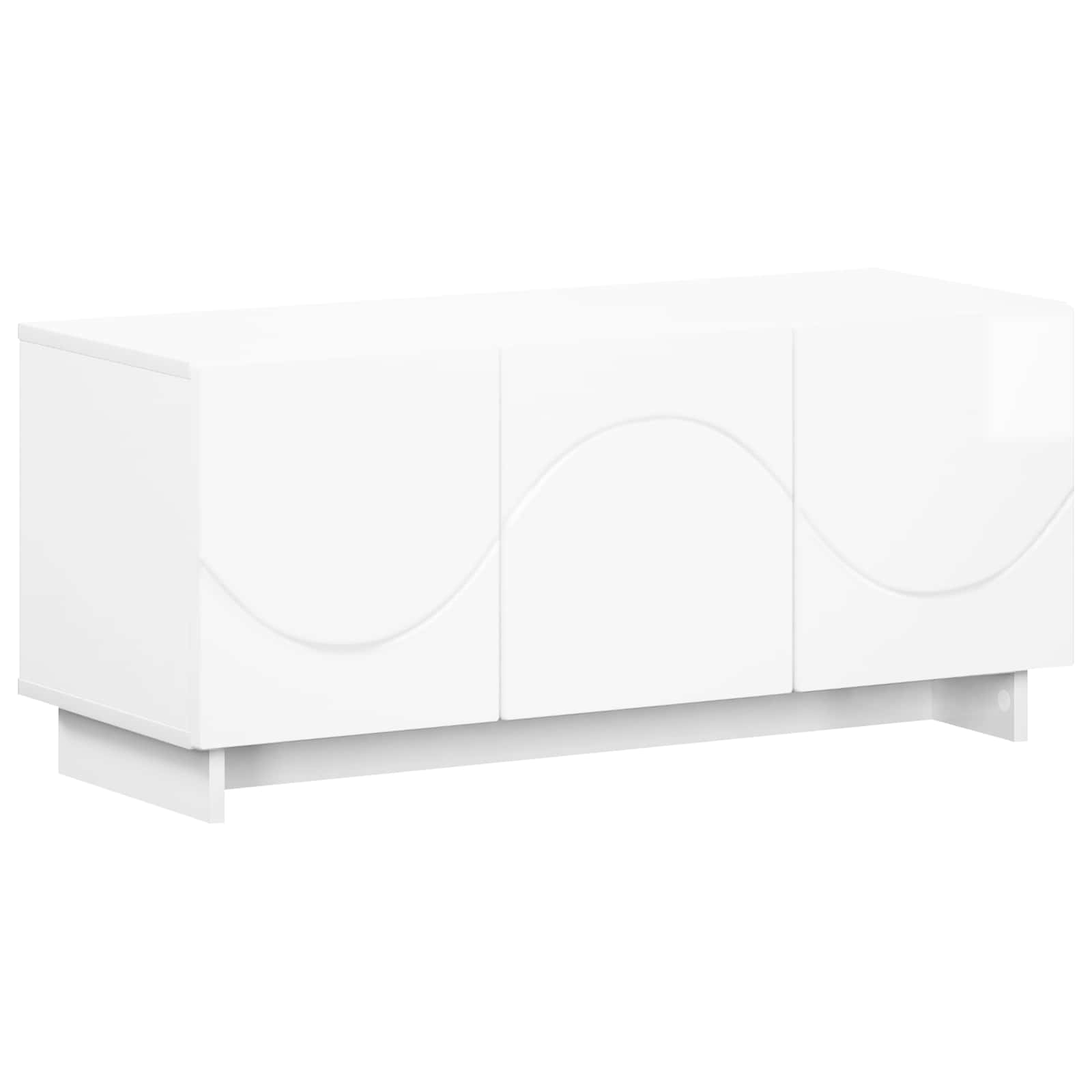 Televizoriaus stovas 90 x 34.5 x 40 cm Itin blizgi balta