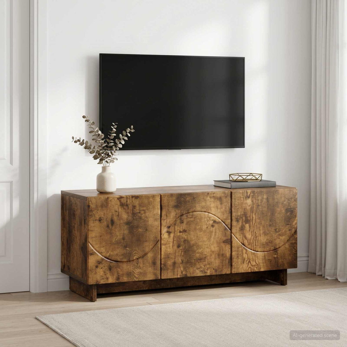 Televizoriaus stovas 90 x 34.5 x 40 cm Dūminio ąžuolo
