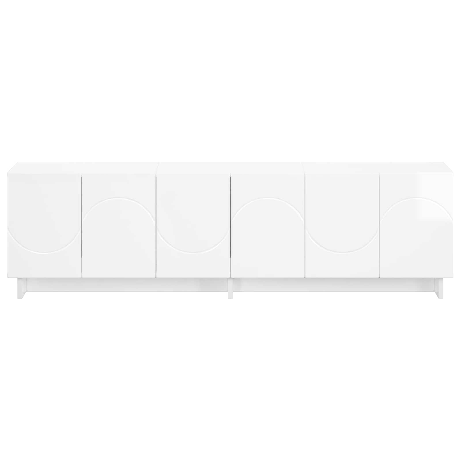 Televizoriaus stovas 140 x 34,5 x 40 cm Itin blizgi balta