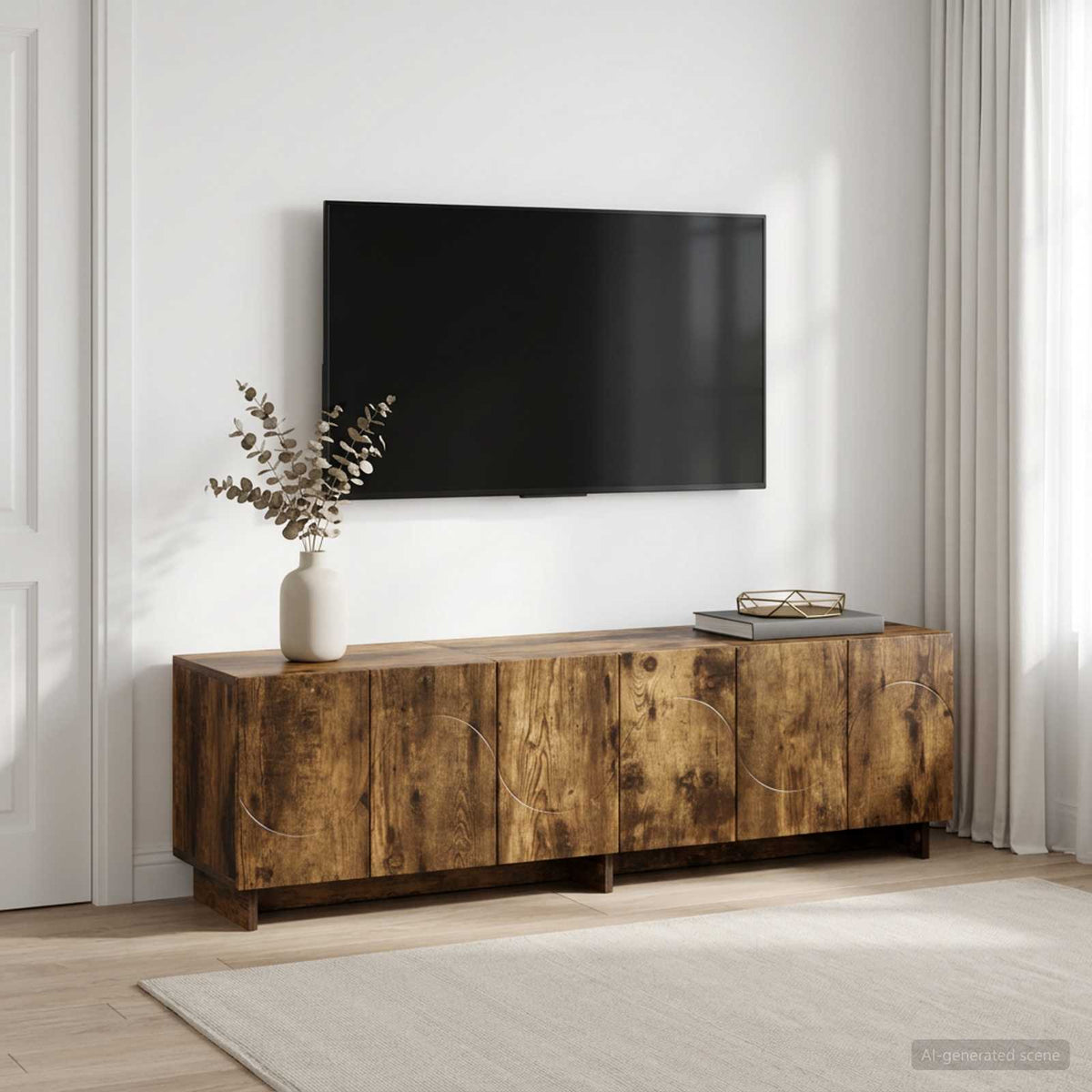 Televizoriaus stovas 140 x 34,5 x 40 cm Dūminio ąžuolo