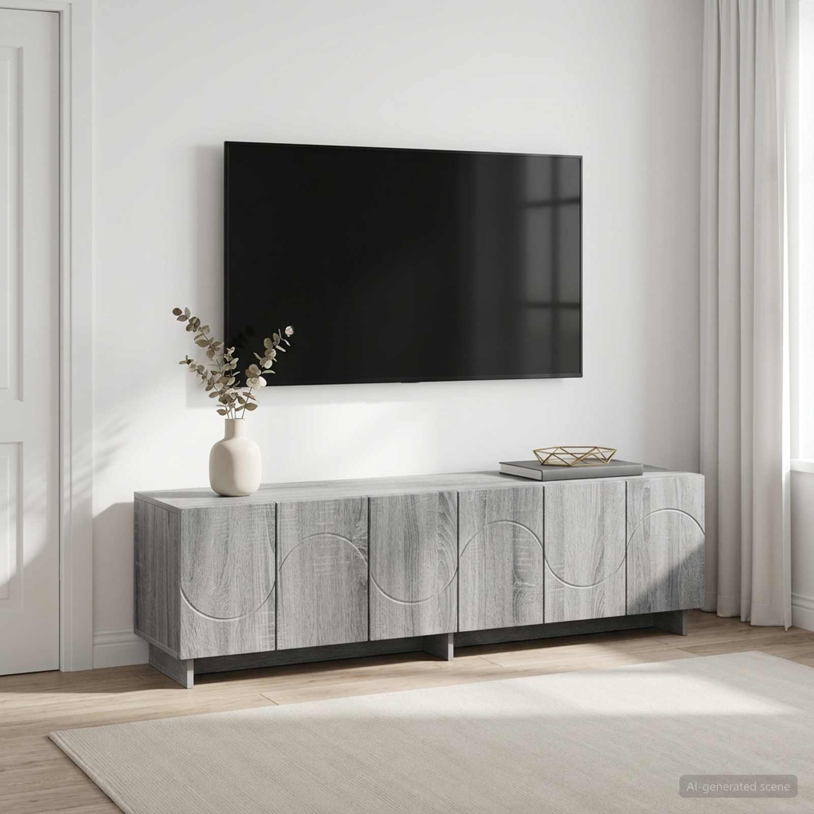 Televizoriaus stovas 140 x 34,5 x 40 cm Pilka Sonoma