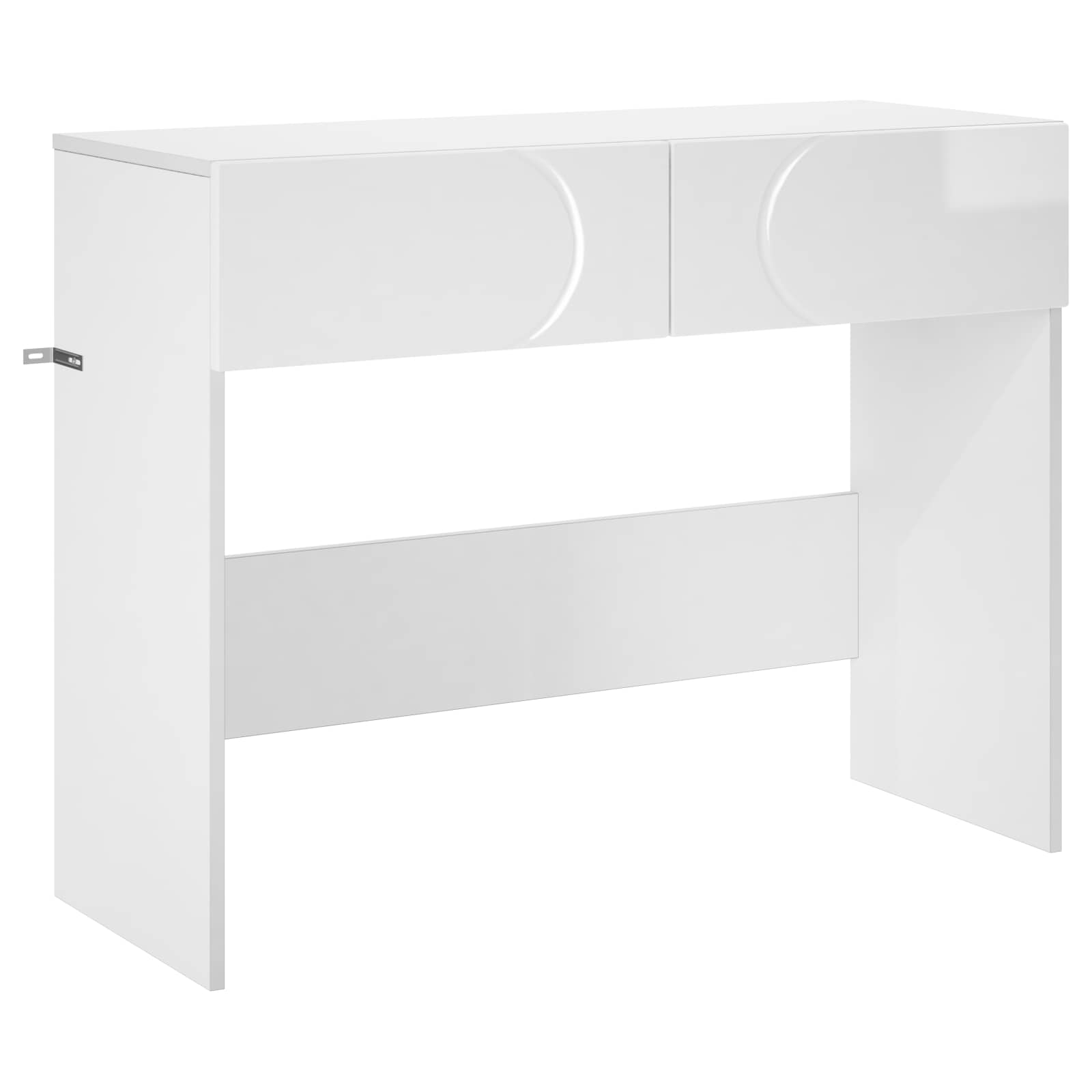 Konsolinis stalas Itin blizgi balta 96,5 x 38 x 75 cm
