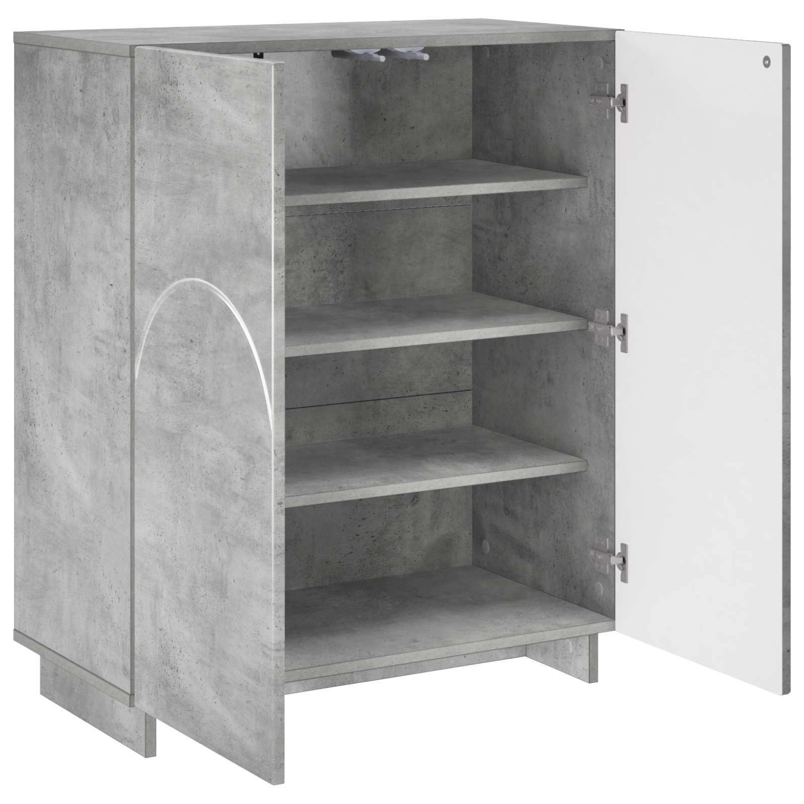 Batu skrynia 73 x 38 x 87,5 cm Apdirbta mediena Betono pilka