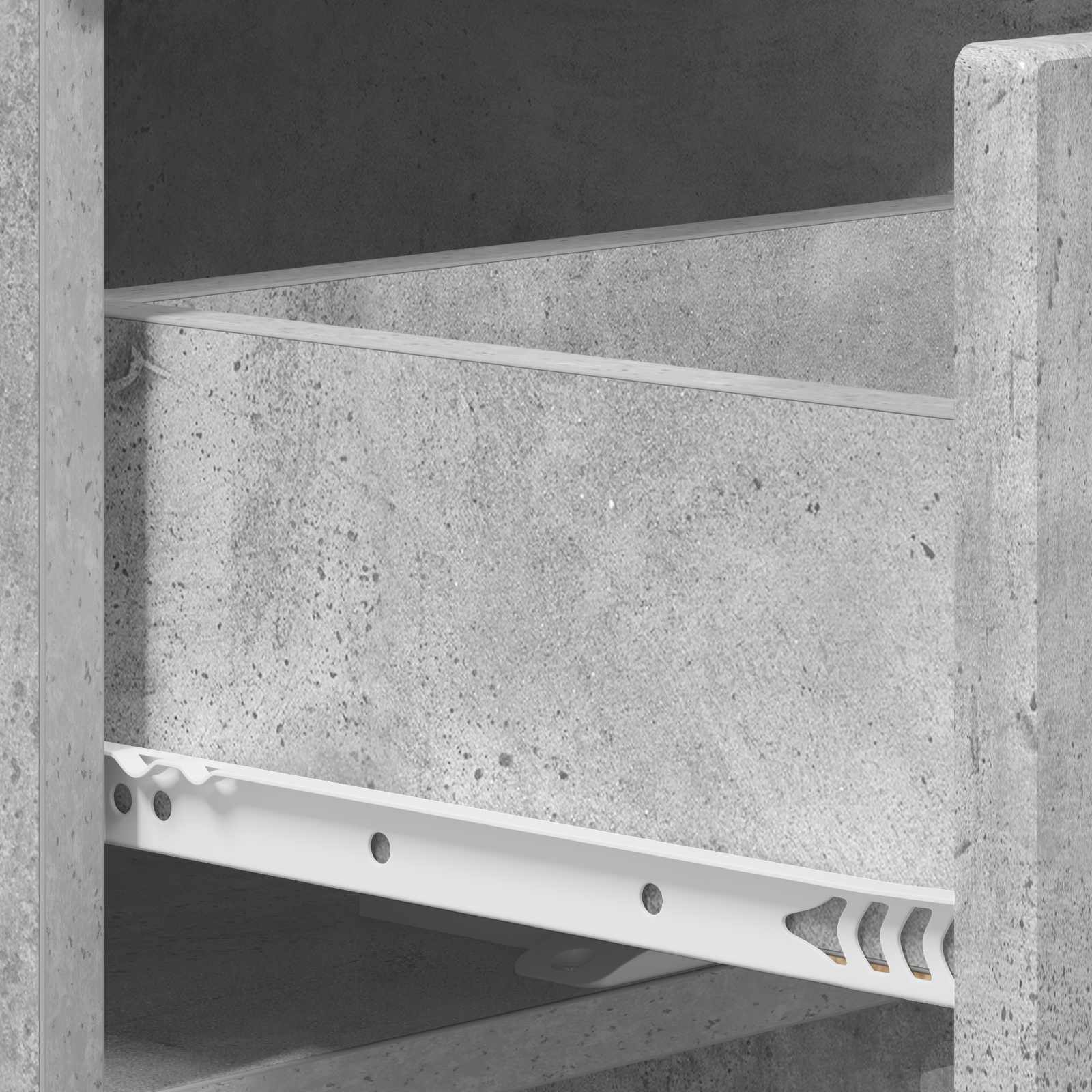 Batu skrynia 73 x 38 x 87,5 cm Apdirbta mediena Betono pilka