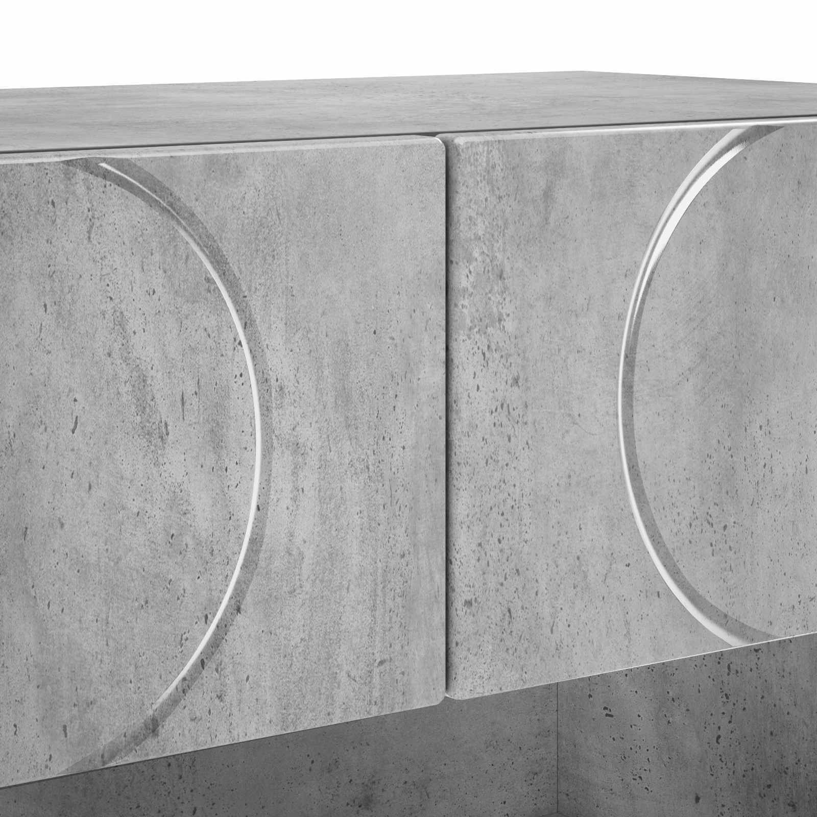 Batu skrynia 73 x 38 x 87,5 cm Apdirbta mediena Betono pilka