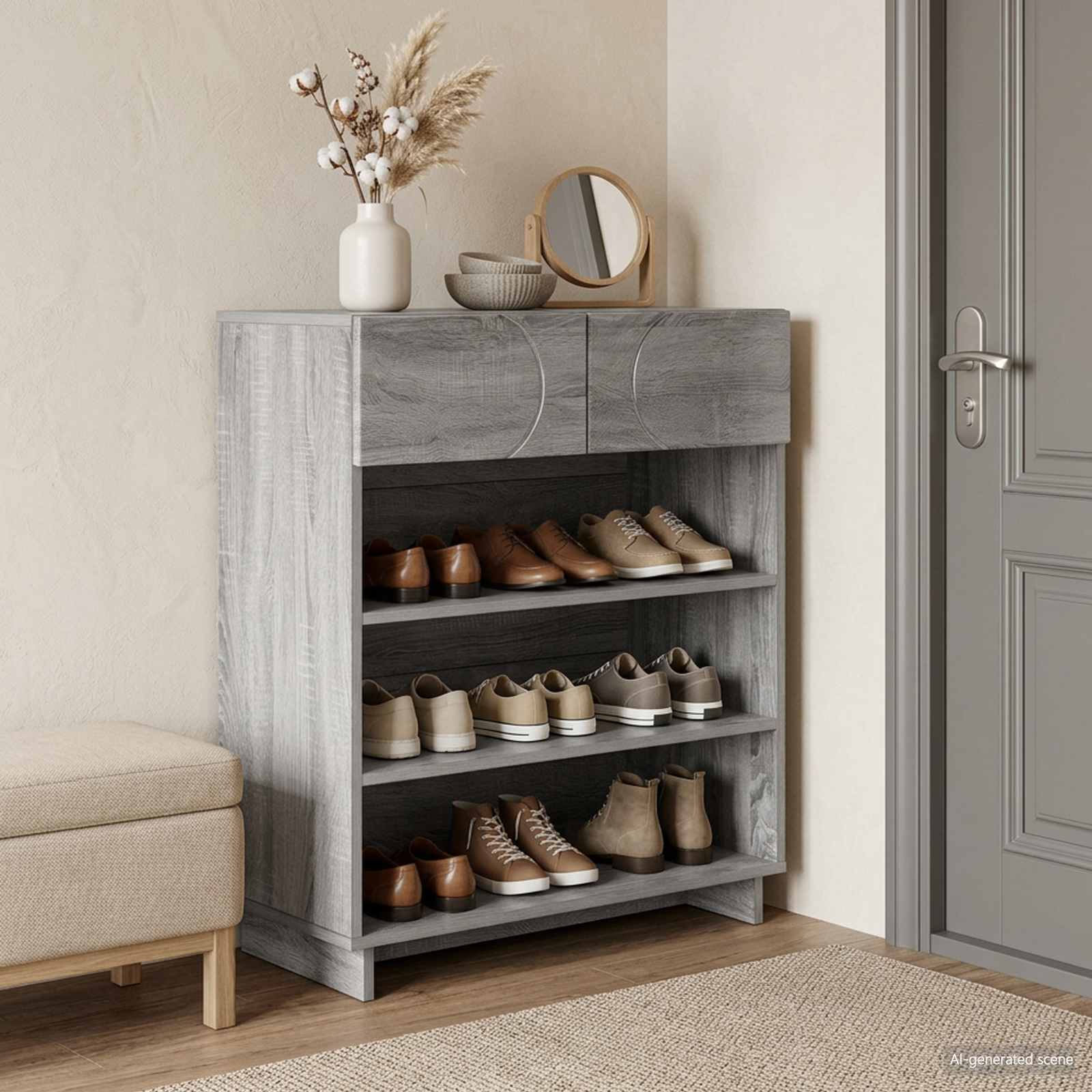 Batu skrynia 73 x 38 x 87,5 cm Apdirbta mediena Pilka Sonoma